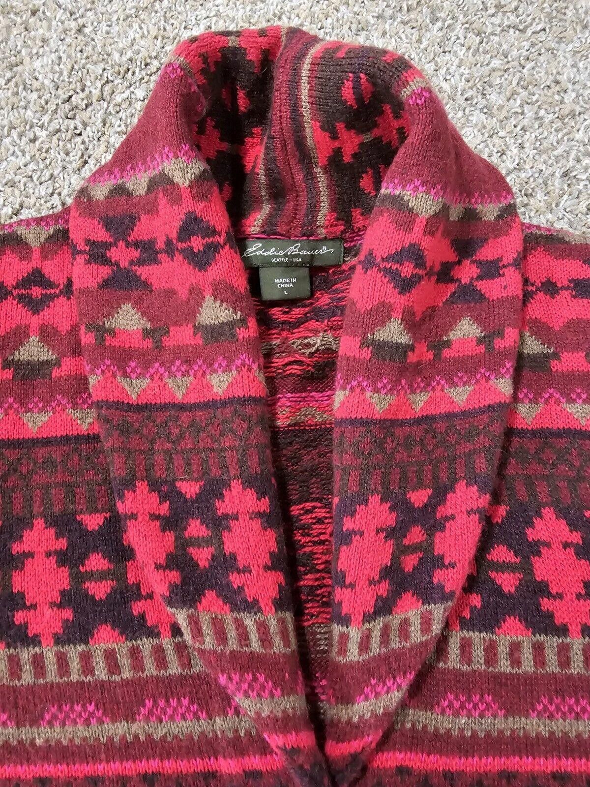 Eddie Bauer Eddie Bauer Southwestern Aztec Cardigan L Geometric Sweater Size L / US 10 / IT 46 - 3 Thumbnail