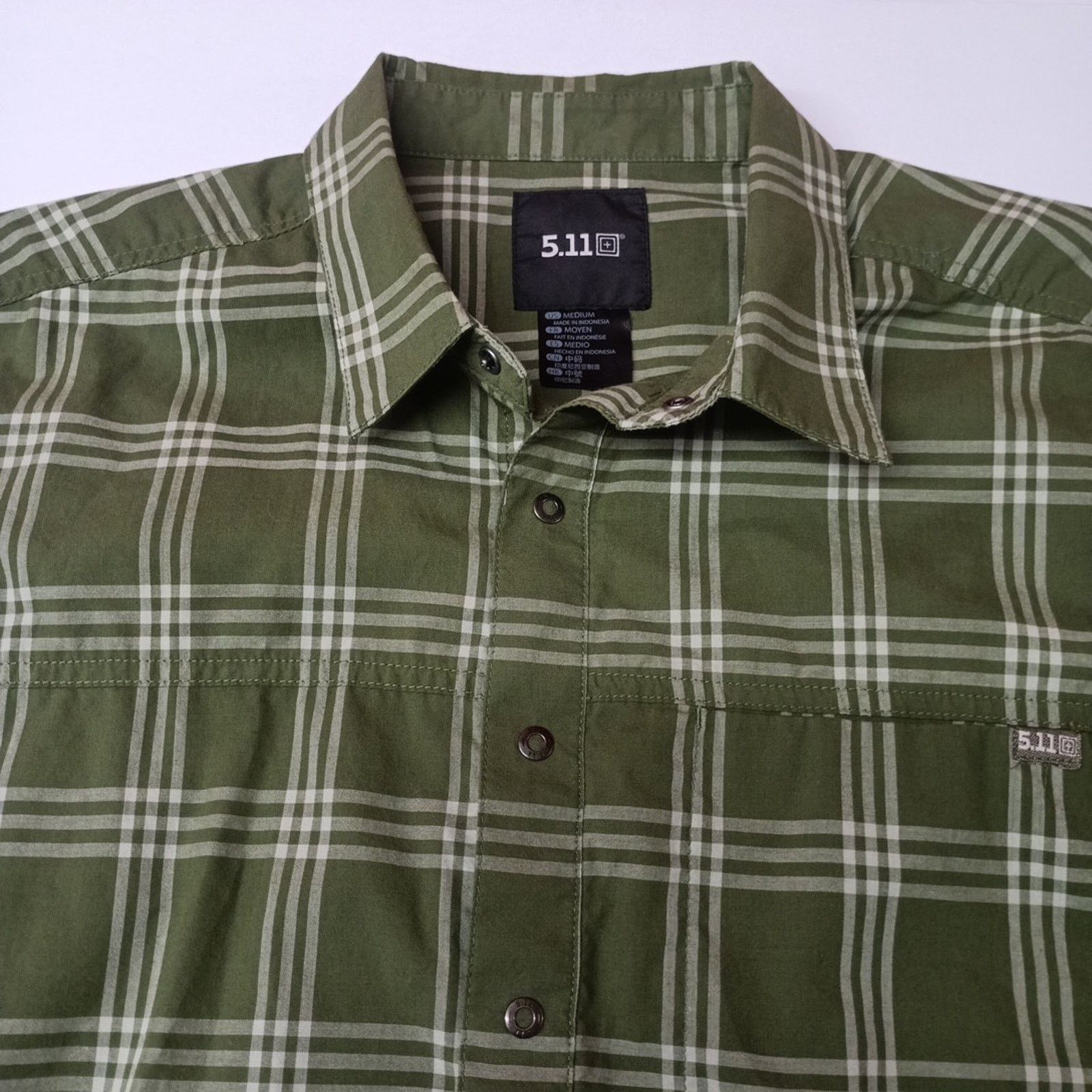 5.11 5.11 Tactical Wyatt Plaid Shirt Men's M Green Button Up Size US M / EU 48-50 / 2 - 2 Thumbnail