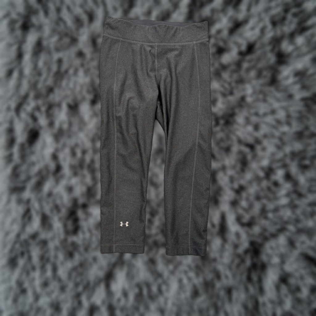 Under Armour Under Armour HeatGear Compression Crop Leggings Womens M Gray Athletic Pants Size 32" / US 10 / IT 46 - 1 Thumbnail