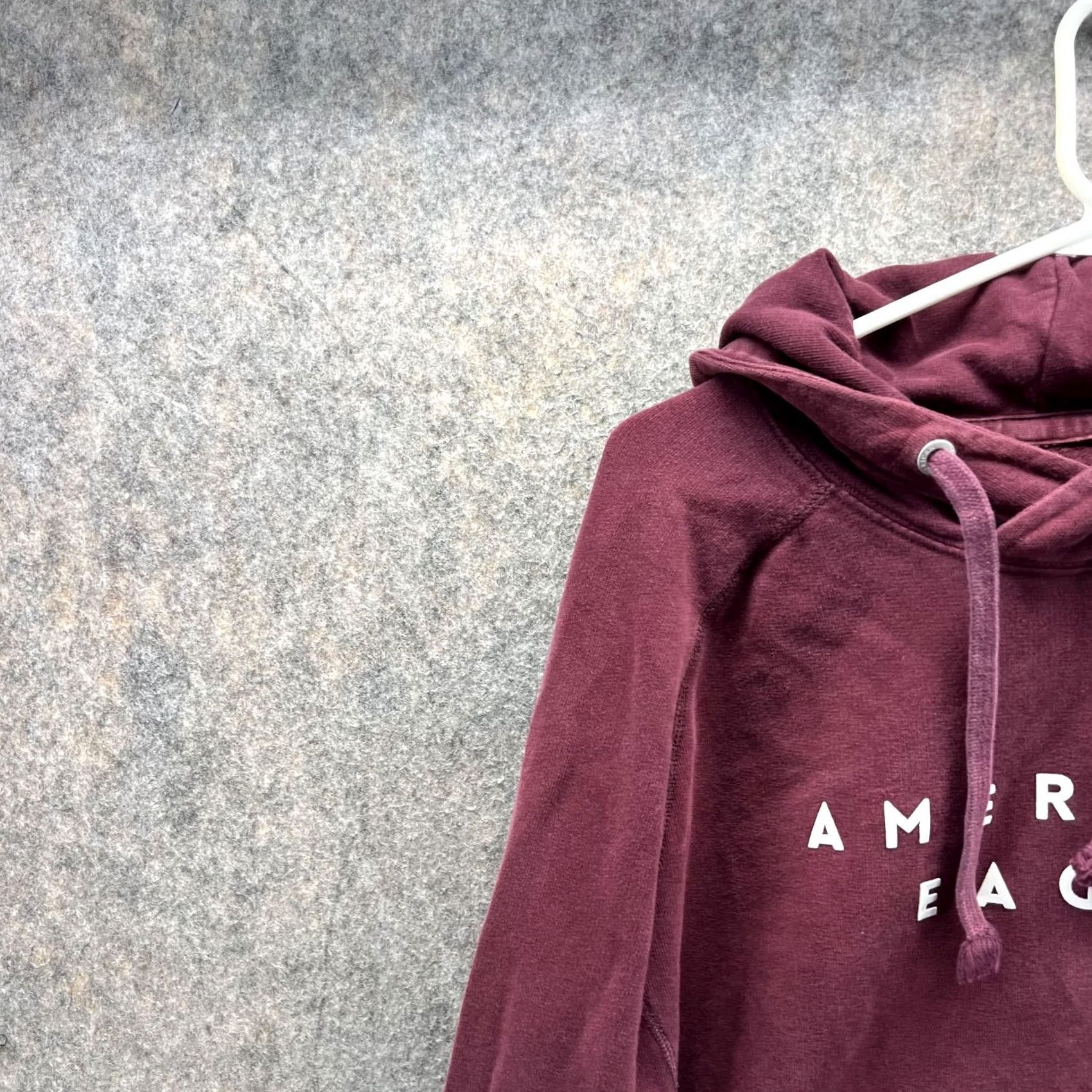 American Eagle Outfitters American Eagle Sweater Hoodie Pullover Fleece Knit Mens Medium Burgundy Red Cotton Sweatshirt Jacket Size US M / EU 48-50 / 2 - 3 Thumbnail
