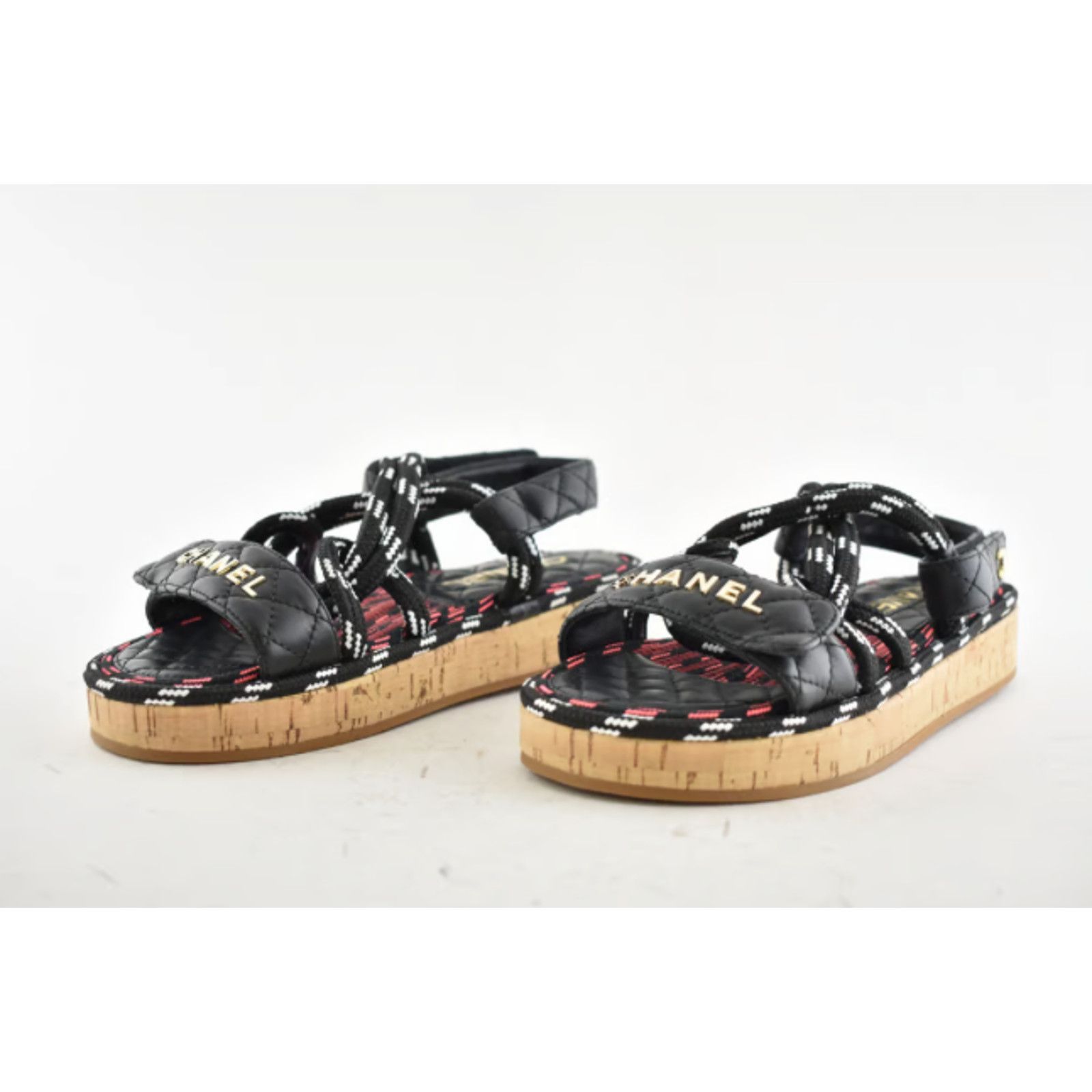 Chanel Chanel 20S White Black Cord Rope Quilted CC Logo Mule Size US 6 / IT 36 - 8 Thumbnail