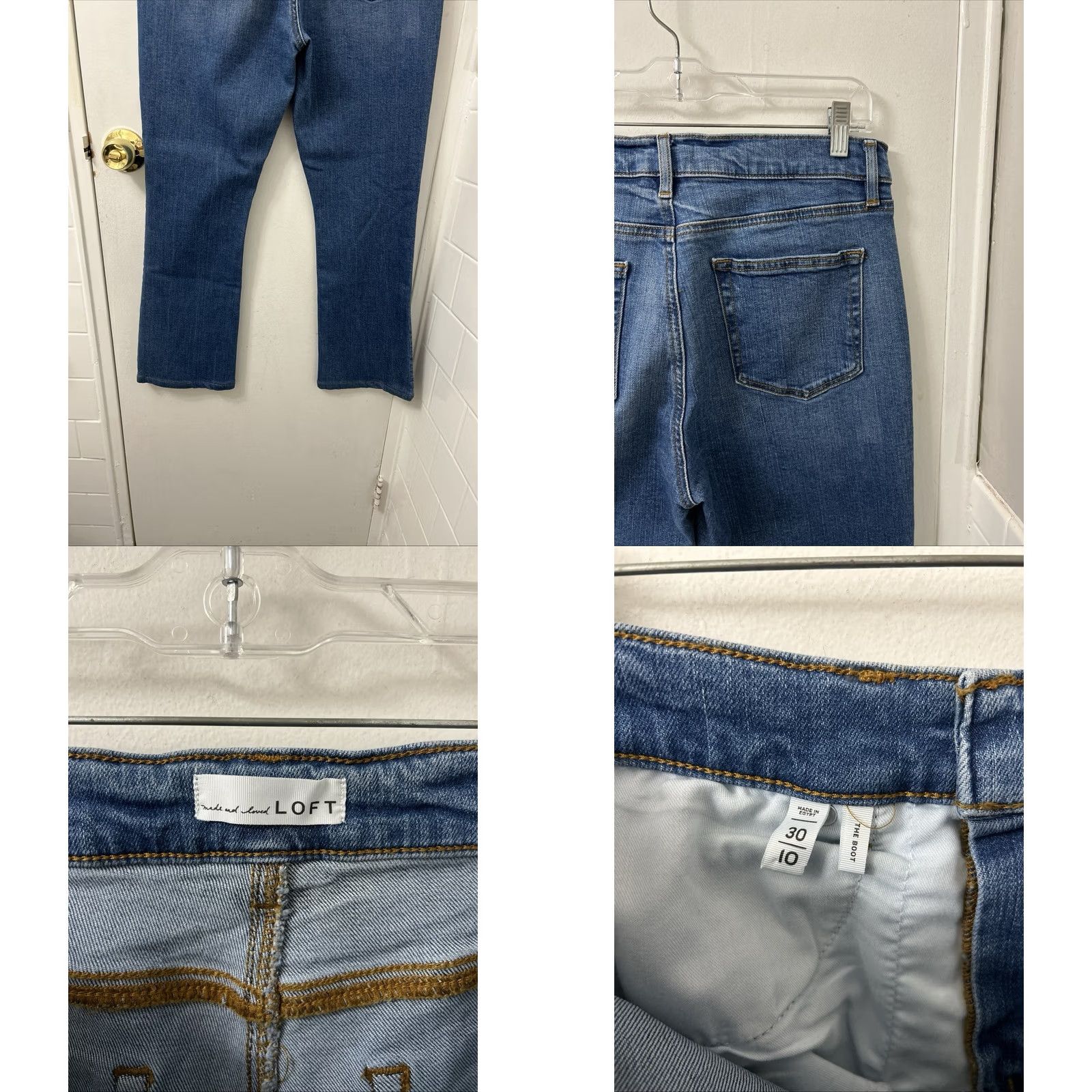 Loft LOFT The Boot Jeans Womens 30x27 Medium Wash Blue High Rise Bootcut Denim Jeans Size 30" / US 8 / IT 44 - 8 Thumbnail