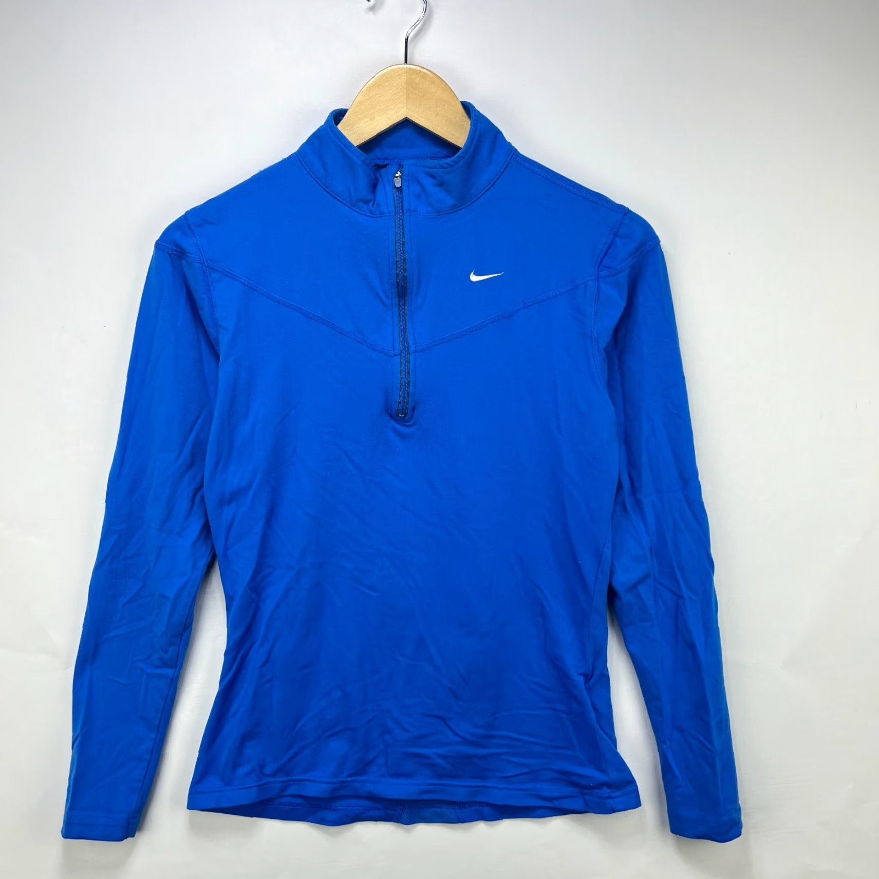 Nike VINTAGE Nike Quarter Zip Athletic Long Sleeve Top Embroidered Swoosh Women's Medium Size M / US 6-8 / IT 42-44 - 2 Thumbnail