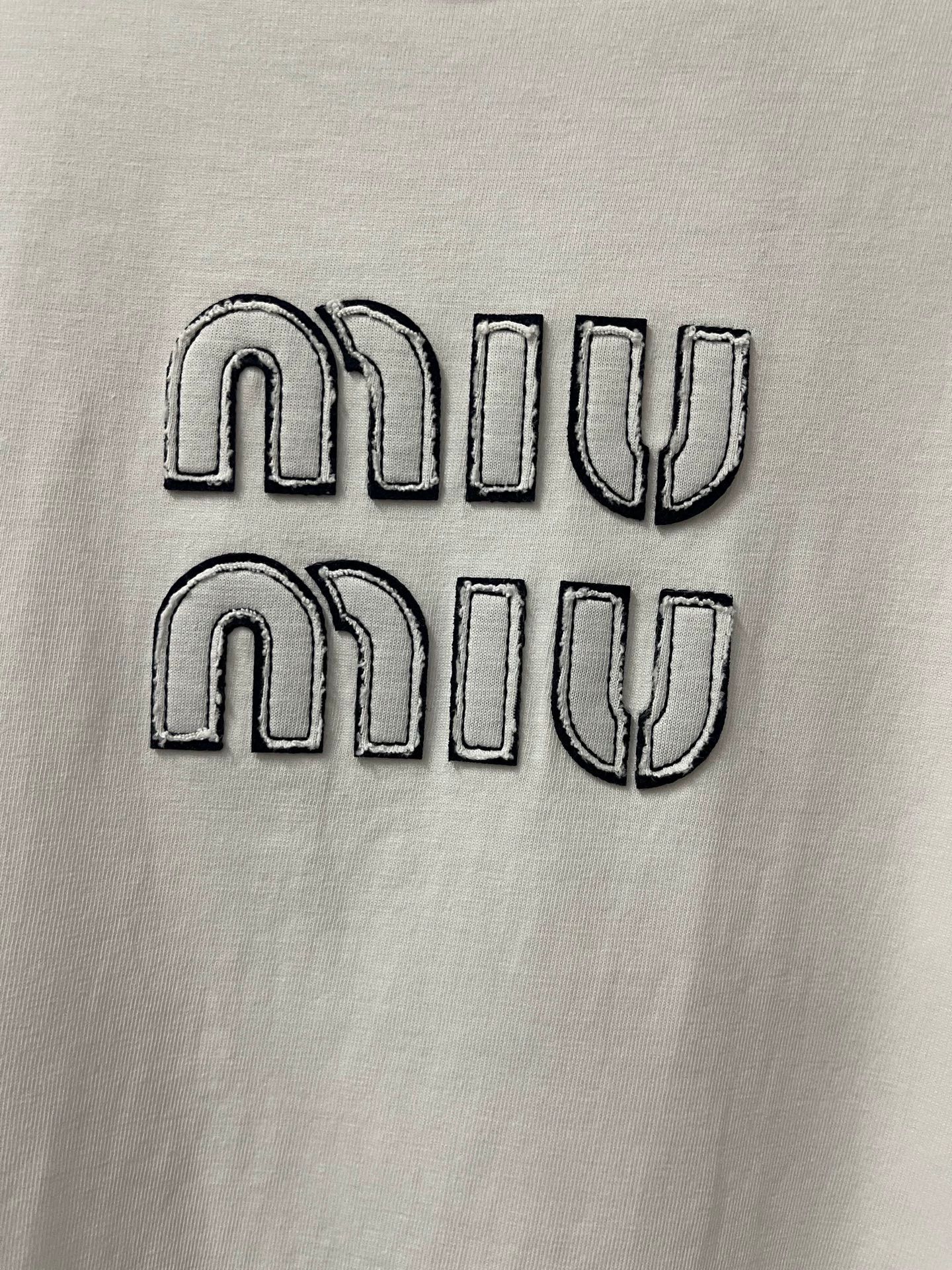Miu Miu MIU MIU women's patch logo short-sleeve top S Size S / US 4 / IT 40 - 5 Thumbnail