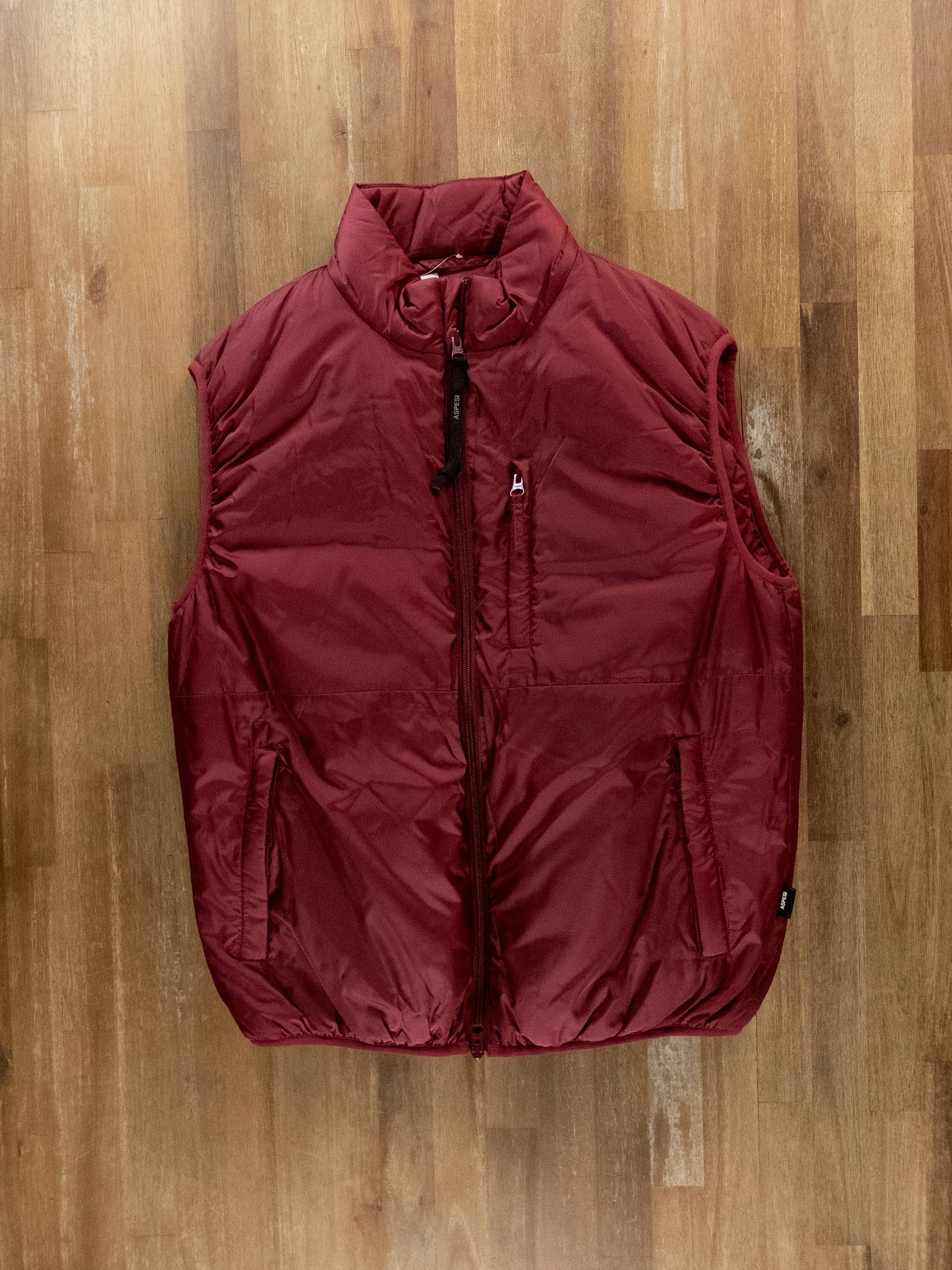Aspesi ASPESI Gil slim fit burgundy technical padded gilet vest Size US L / EU 52-54 / 3 - 1 Thumbnail