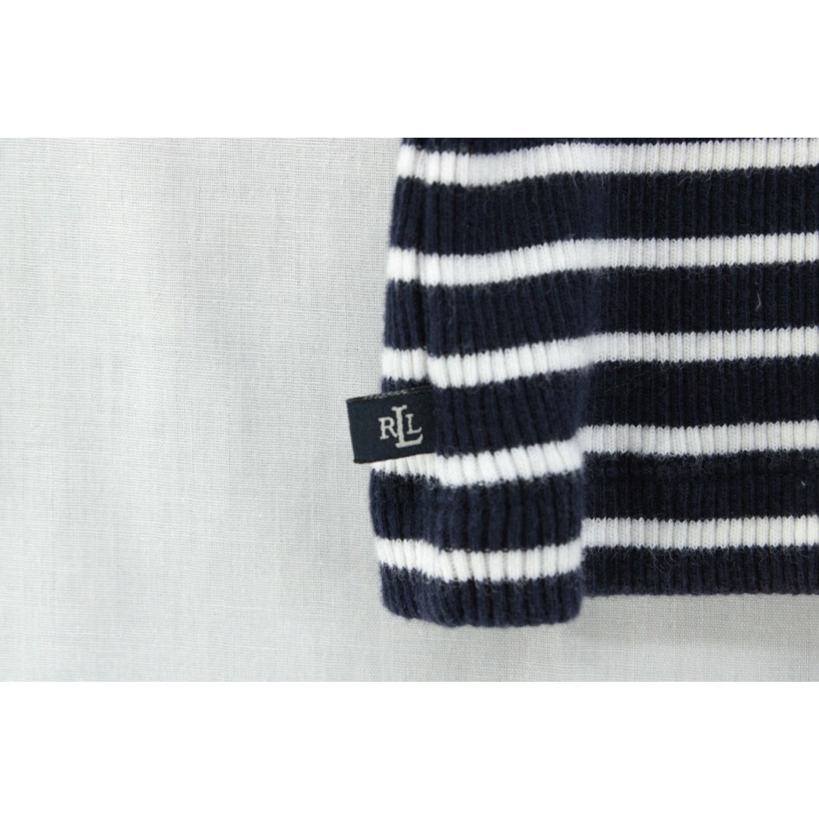 Ralph Lauren VINTAGE Lauren Ralph Lauren Shirt Women's Medium Blue White Striped Sailor Classic Nautical Preppy Mens Size M / US 6-8 / IT 42-44 - 5 Thumbnail