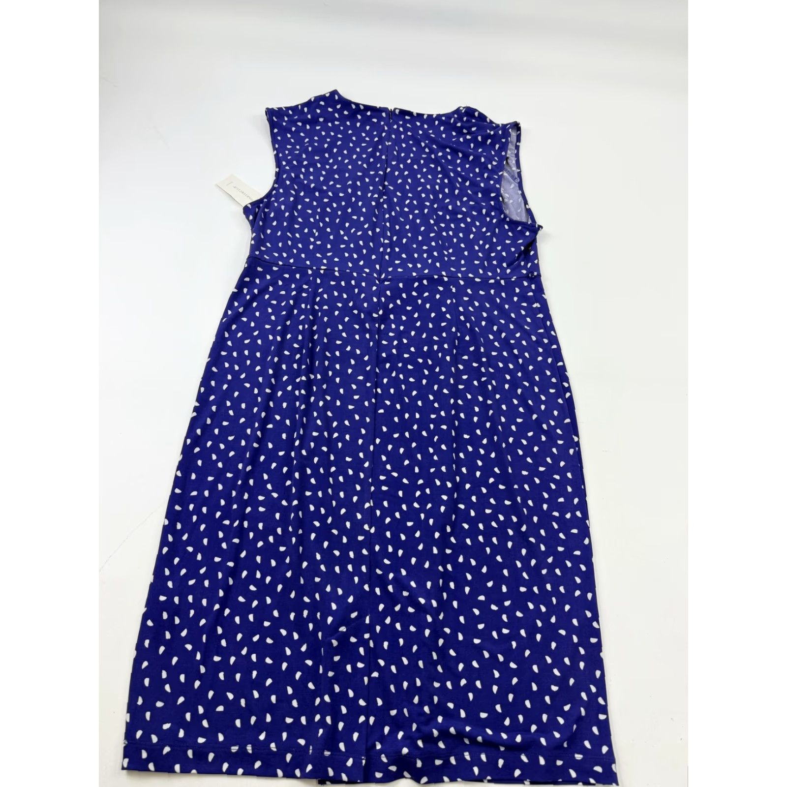 Charter Club Charter Club Dress Womens 18 Blue Cap Sleeve Polka Dot Sheath Knee Length Work Size XXL / US 16-18 / IT 52-54 - 7 Thumbnail