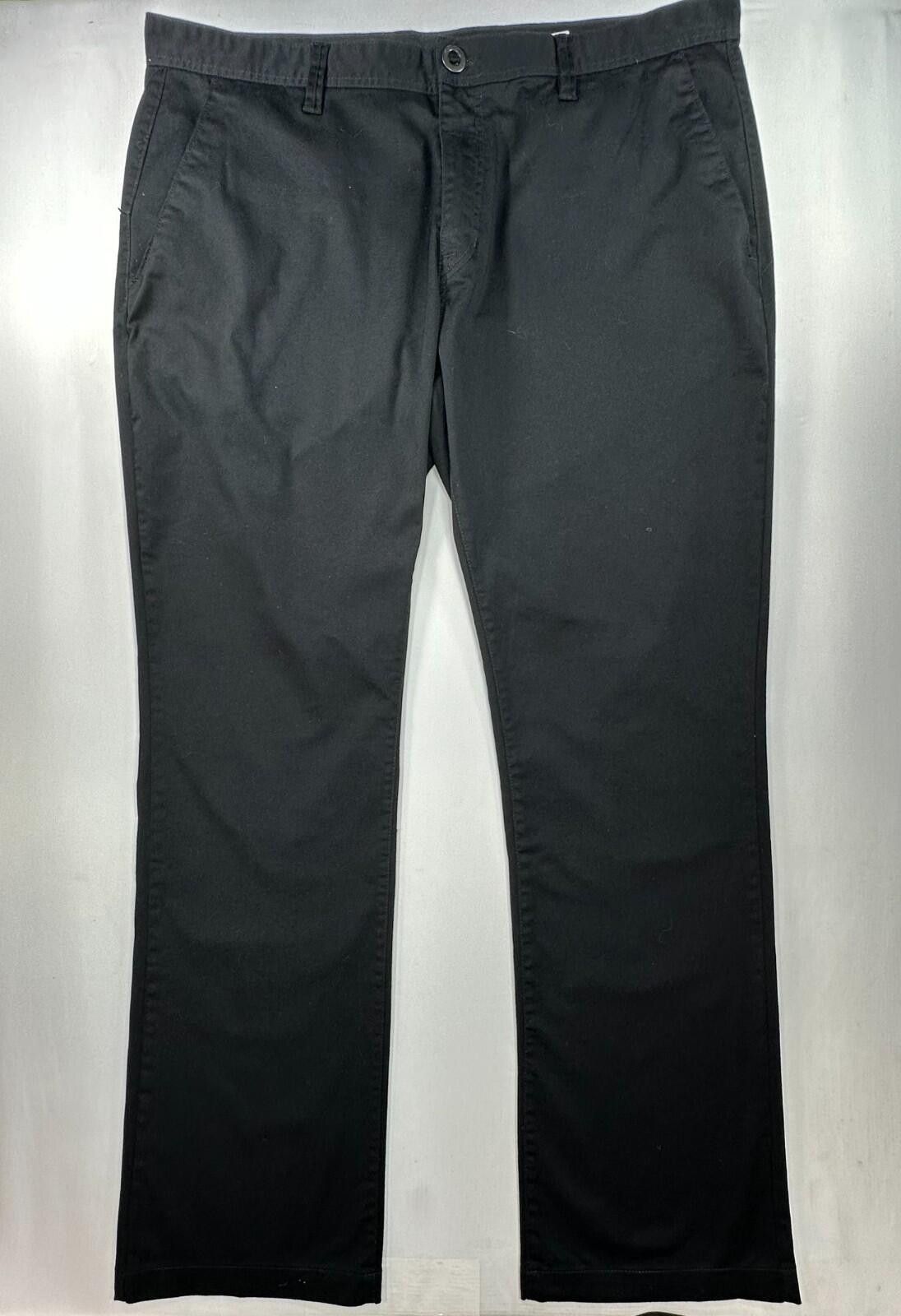 Volcom Volcom Flat Embroidered Cotton/Poly Chinos Black Mens 42/34 Size US 42 / EU 58 - 1 Thumbnail