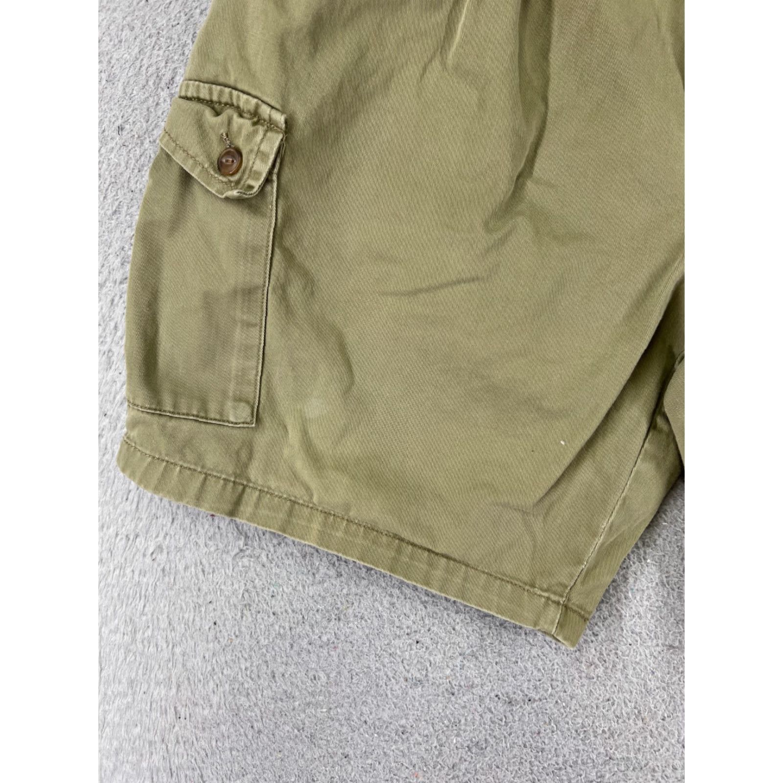 Chaps Chaps Ralph Lauren Shorts Men 40 Beige Khaki Canvas Cargo Cotton Elastic 40x9 - Vintage: No - Regular Fit - Cargo Shorts - Beige - Cotton - Men - 40 Size US 40 / EU 56 - 3 Thumbnail