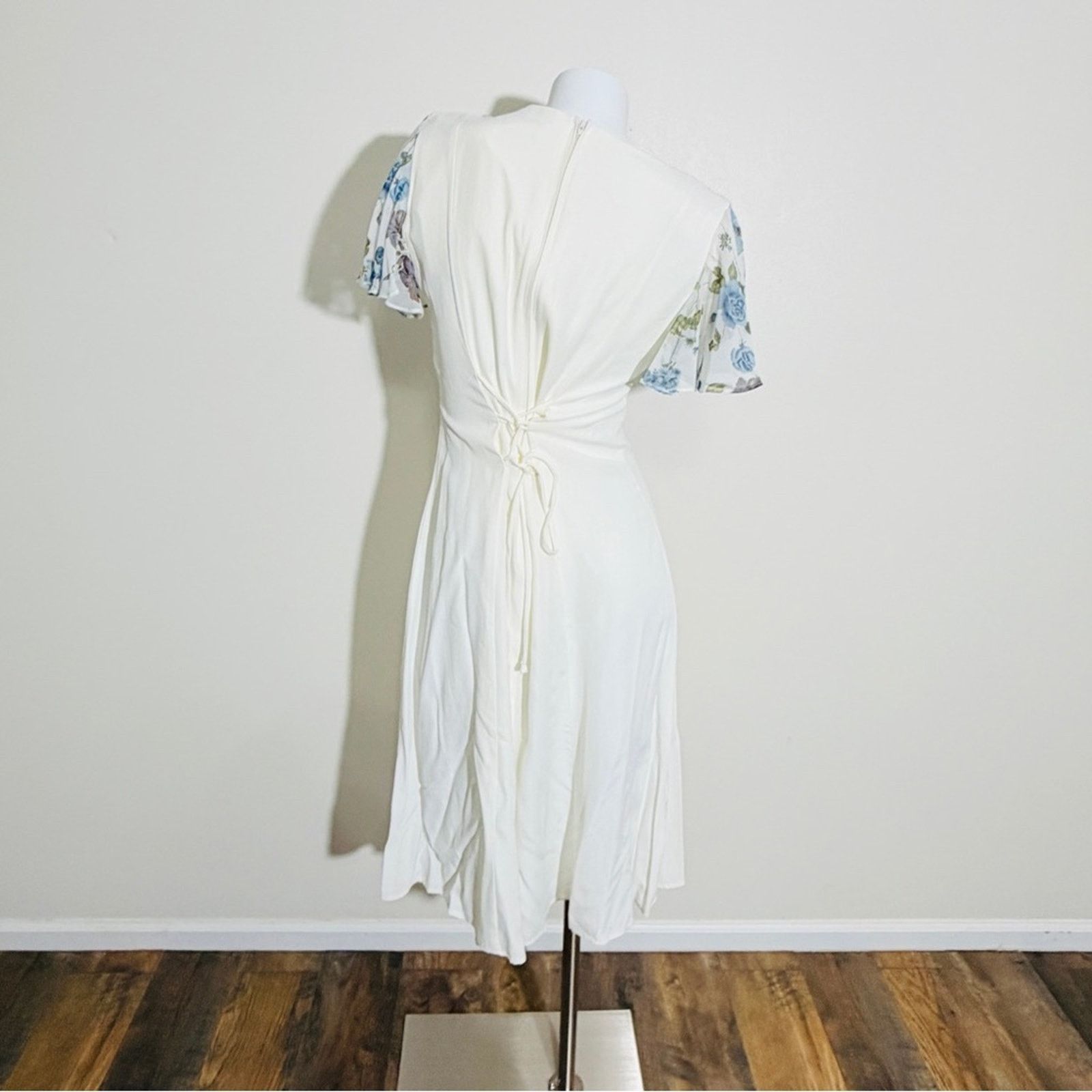 Other Vintage wedding midi dress blue ruffle Size S / US 4 / IT 40 - 4 Thumbnail