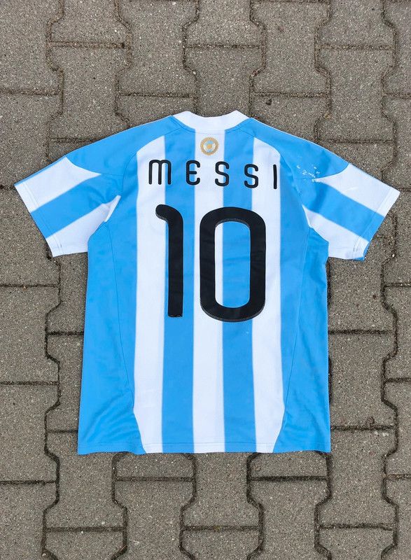 Adidas Argentina Messi national football jersey shirt 164cm