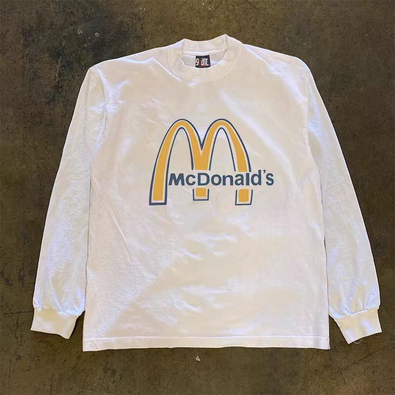 Japanese Brand × Vintage American street retro McDonald's print long sleeve tee Size US L / EU 52-54 / 3 - 1 Thumbnail