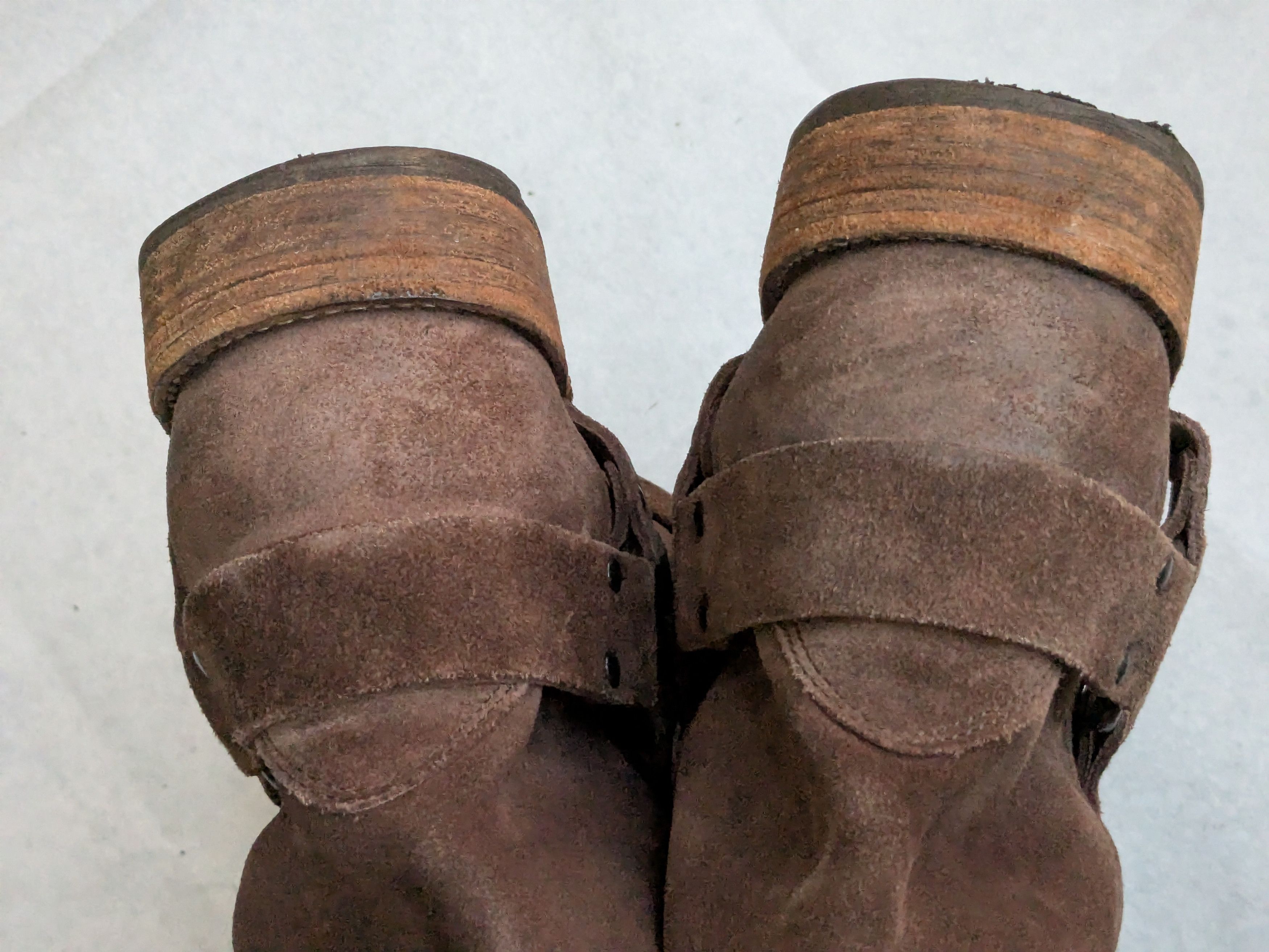 Frye Frye Harness Boots Brown 13 D Suede Leather Buckle Size US 13 / EU 46 - 13 Thumbnail