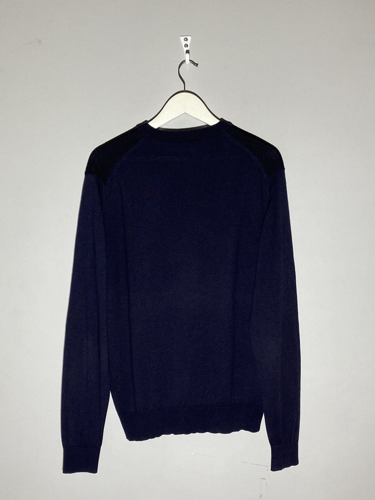 Lanvin Lanvin jumper merinos wool v-neck sweater midnight blue Size US L / EU 52-54 / 3 - 3 Thumbnail
