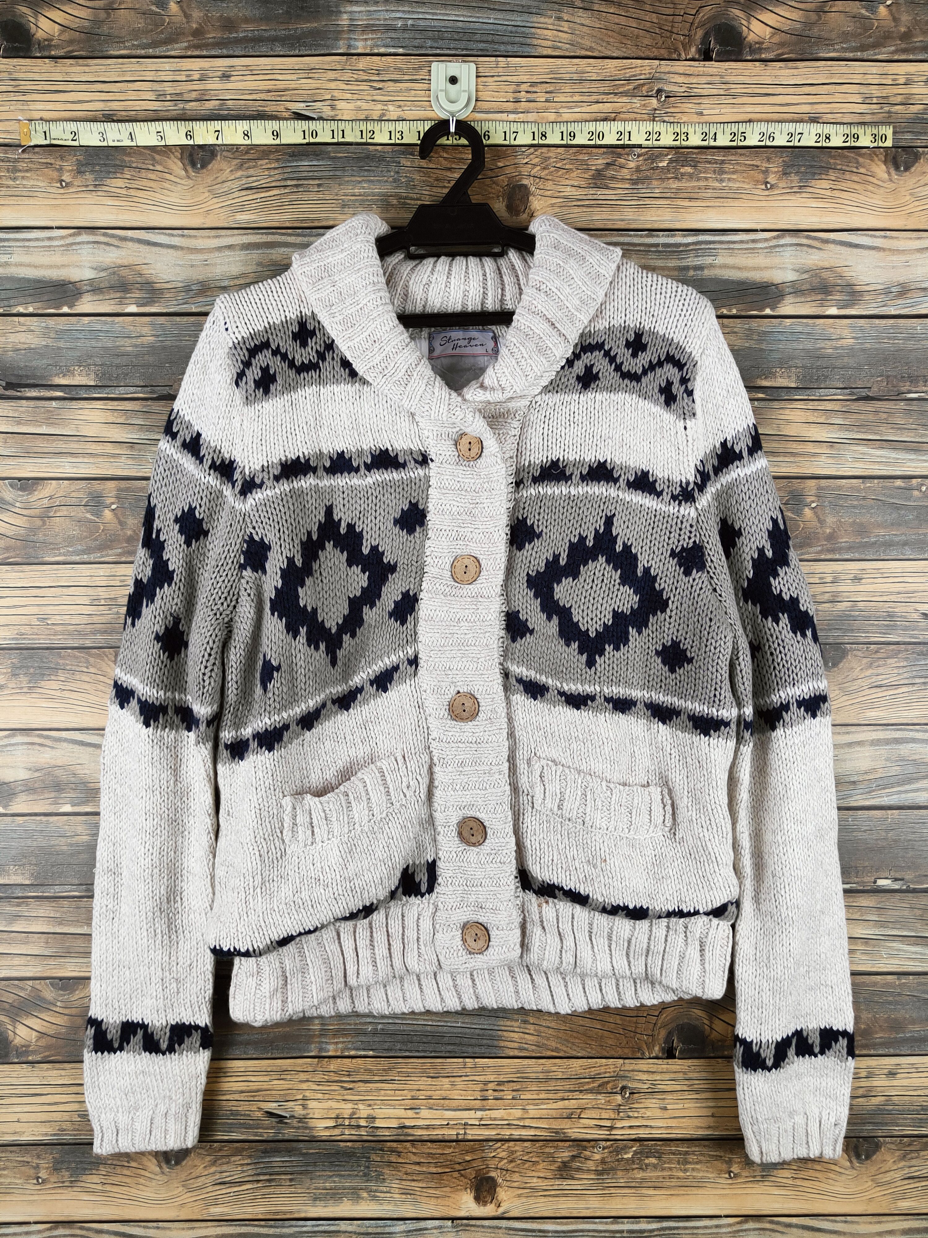 Japanese Brand DL Strange Heaven Ivory Knitwear Sweaters #46-145 Size M / US 6-8 / IT 42-44 - 1 Thumbnail