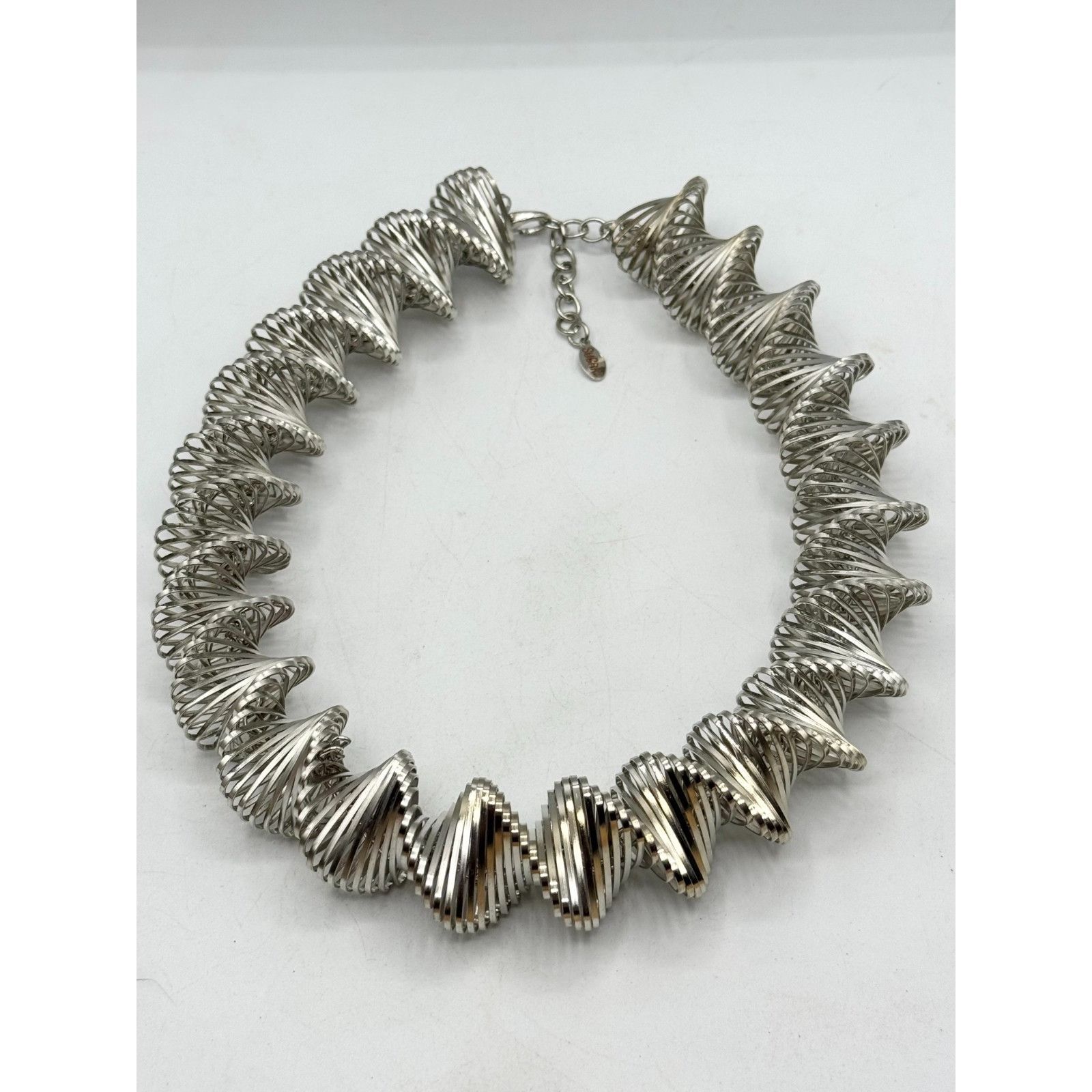 Other Piano wire silver spiral coil stretch collar necklace Size ONE SIZE - 5 Thumbnail