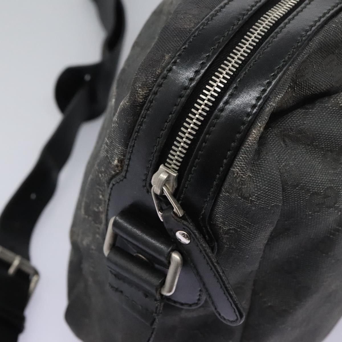 Gucci GUCCI GG Canvas Shoulder Bag Black Silver Size ONE SIZE - 10 Thumbnail
