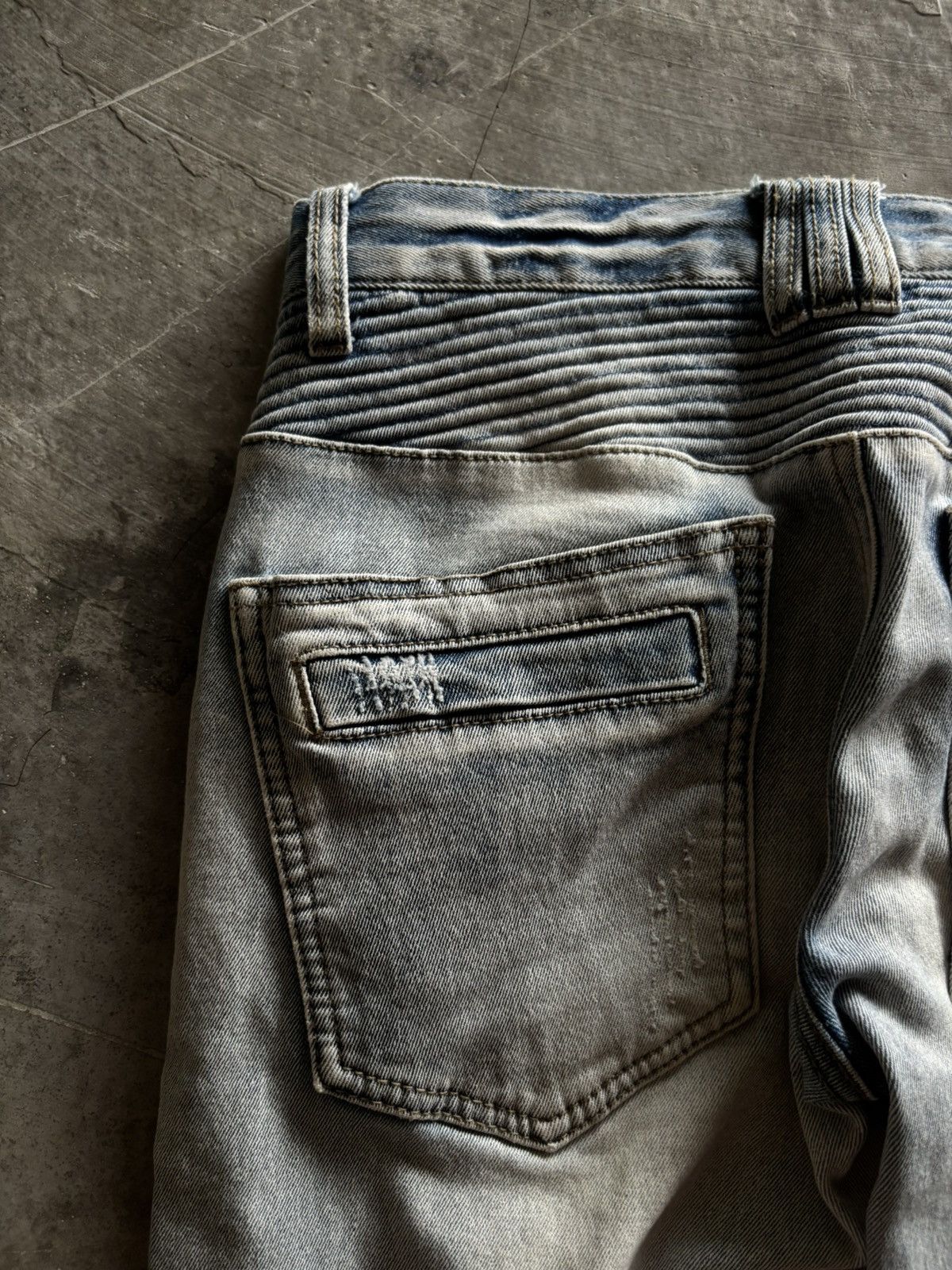 Hysteric Glamour IN THE ATTIC biker pant denim sashiko japanese balmain style Size US 29 - 18 Thumbnail