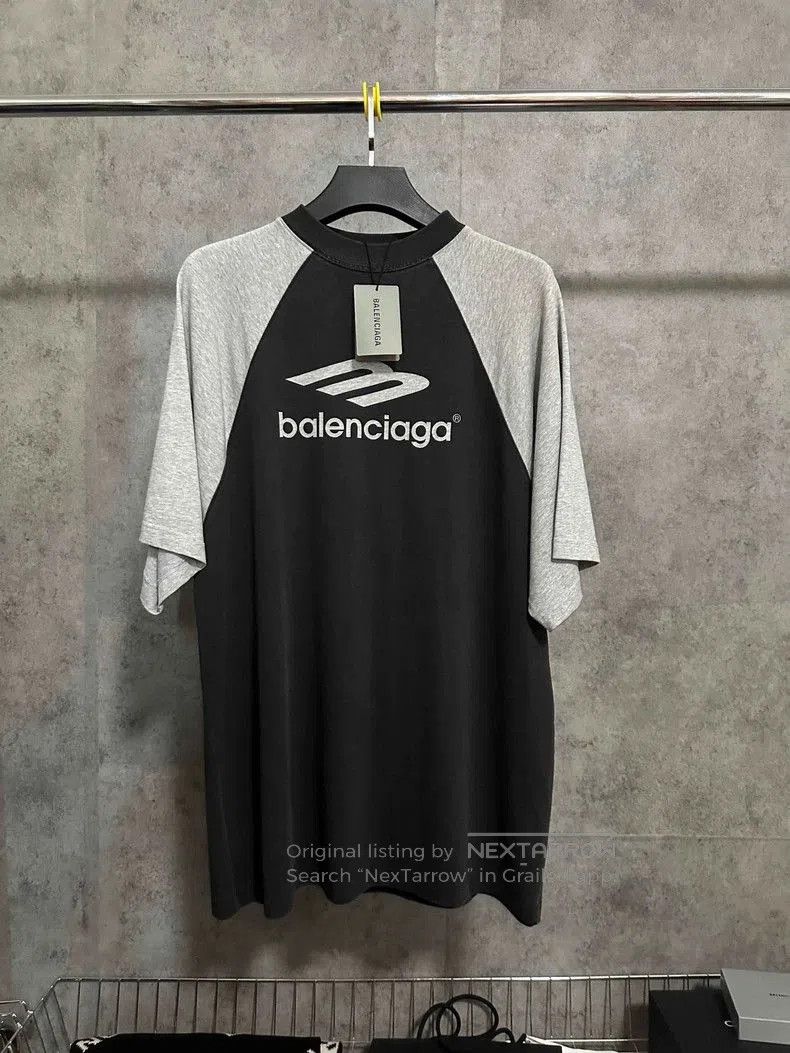 Balenciaga Balenciaga 3B Logo Black Gray Short Sleeve Tee. Size US L / EU 52-54 / 3 - 1 Thumbnail