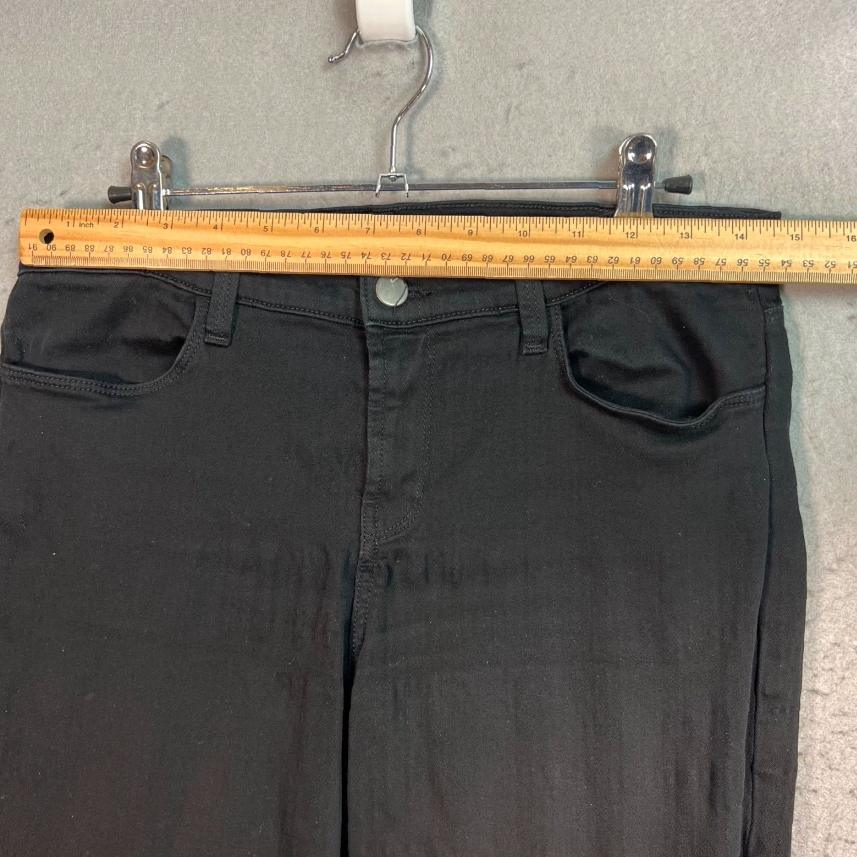 J Brand J Brand Jeans Womens 29 Black Moto Skinny Denim Cotton Blend 5-Pocket Stretch Hairpin? Size 29" - 7 Thumbnail
