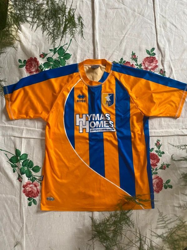 Errea Mansfield Town Errea 2010-11 Home Shirt Vintage Soccer XL Size US XL / EU 56 / 4 - 3 Thumbnail