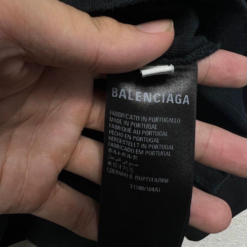 Balenciaga Balenciaga Splatter Print Bat Destroyed Long Sleeve Top Size US L / EU 52-54 / 3 - 5 Thumbnail