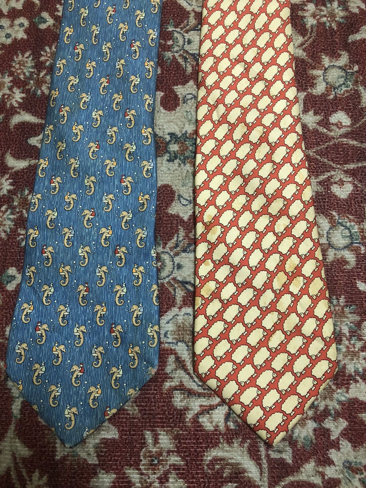 Hermes Hermes Designer necktie 100% silk multicolor pattern rare Size ONE SIZE - 2 Thumbnail