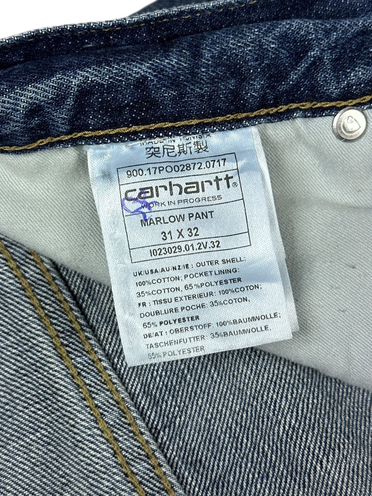 Carhartt Wip Carhartt WIP Marlow Pants Blue Jeans Men’s Size W31 L32 Size US 31 - 14 Thumbnail