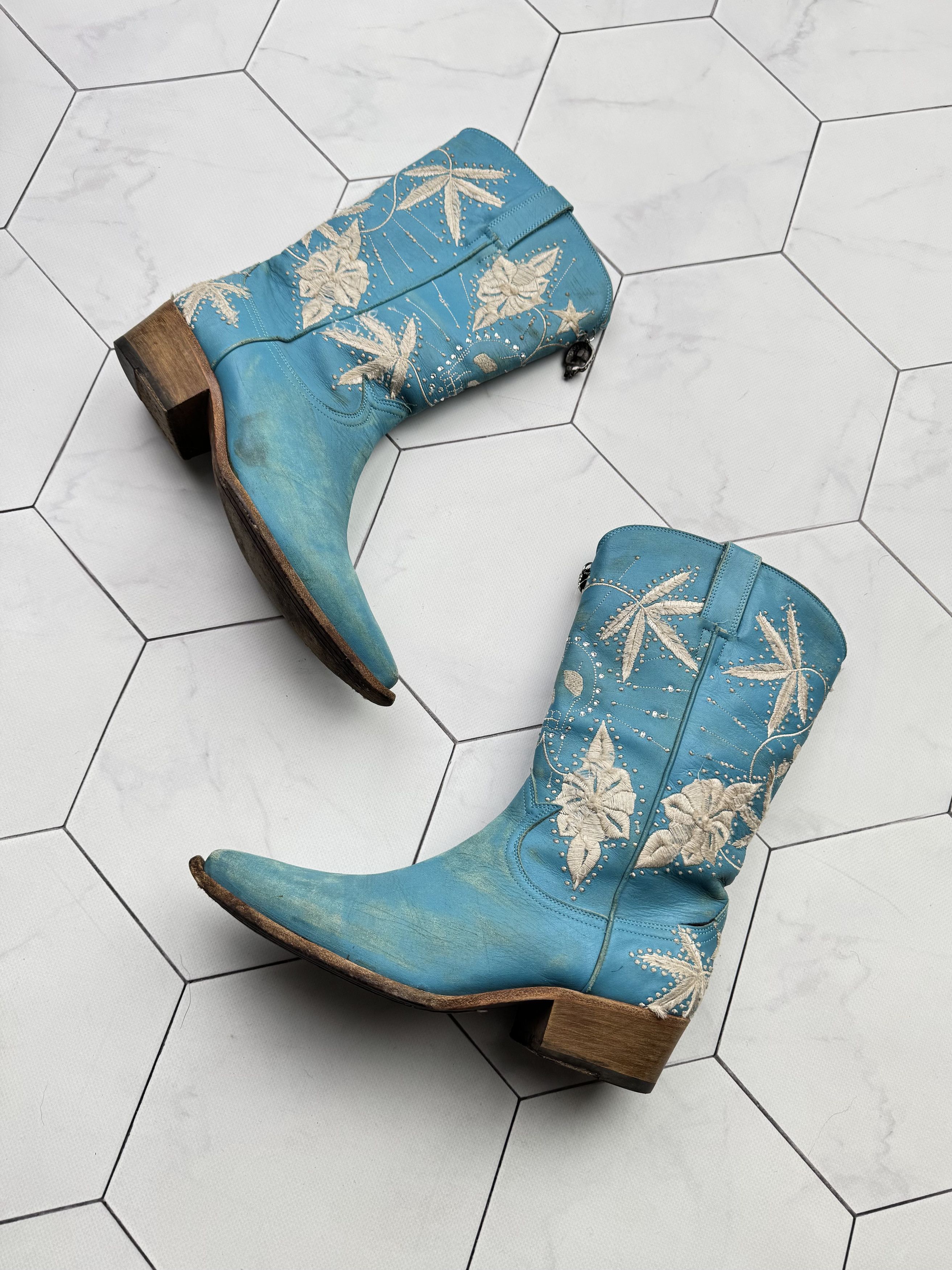 John Richmond John Richmond Vintage Leather Western Boots (B261)E2 Size US 7 / IT 37 - 1 Thumbnail