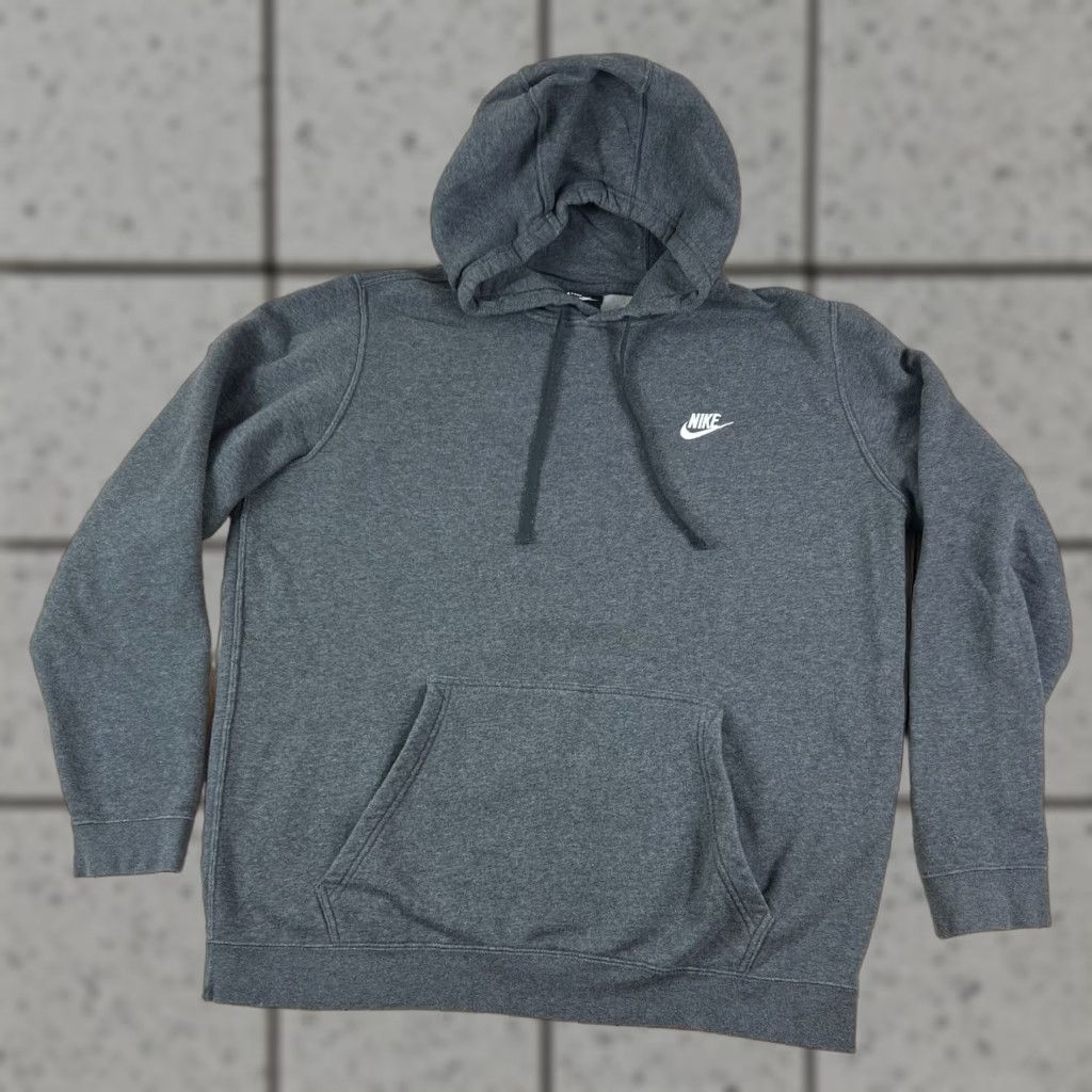 Nike Nike Men's Club Pullover Hoodie Fleece Charcoal Heather XL Sweatshirt Hoodie Pockets Sportswear Mens Size US XL / EU 56 / 4 - 1 Thumbnail
