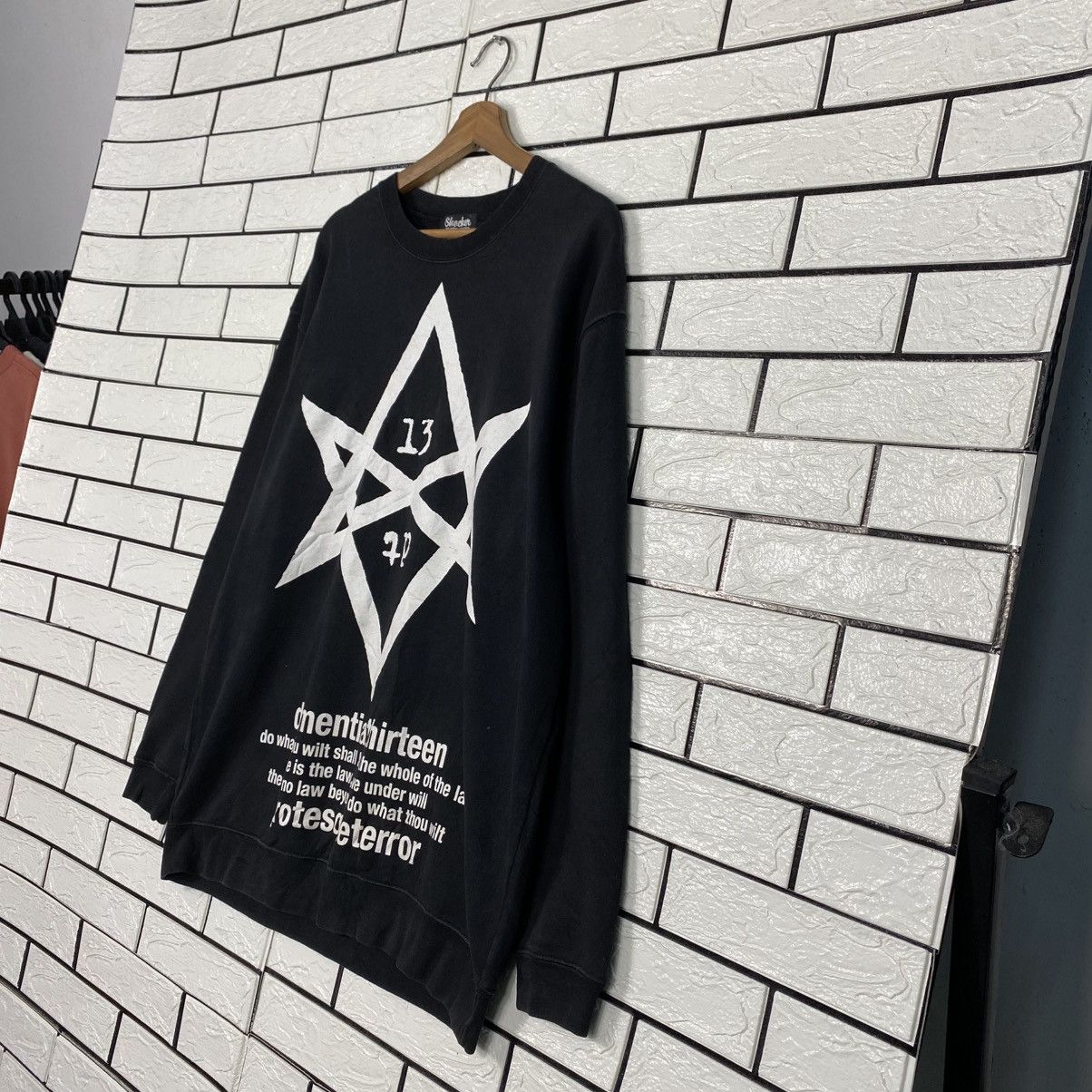 Japanese Brand Shocken Vintage Sweatshirt Punk Design Full Print Size US XXL / EU 58 / 5 - 3 Thumbnail
