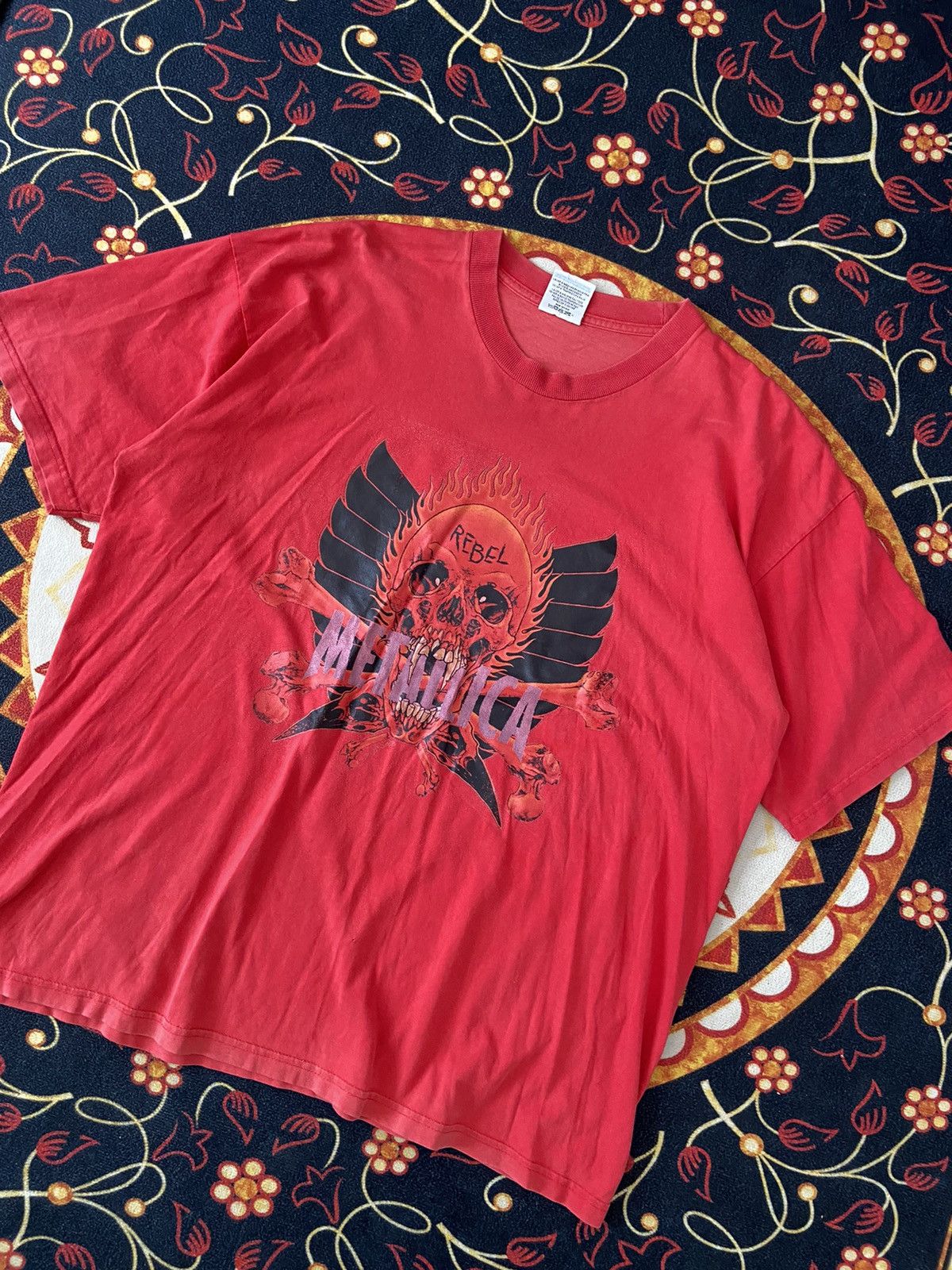 Band Tees × Vintage METALLICA REBEL PUSHEAD Size US XXL / EU 58 / 5 - 2 Thumbnail