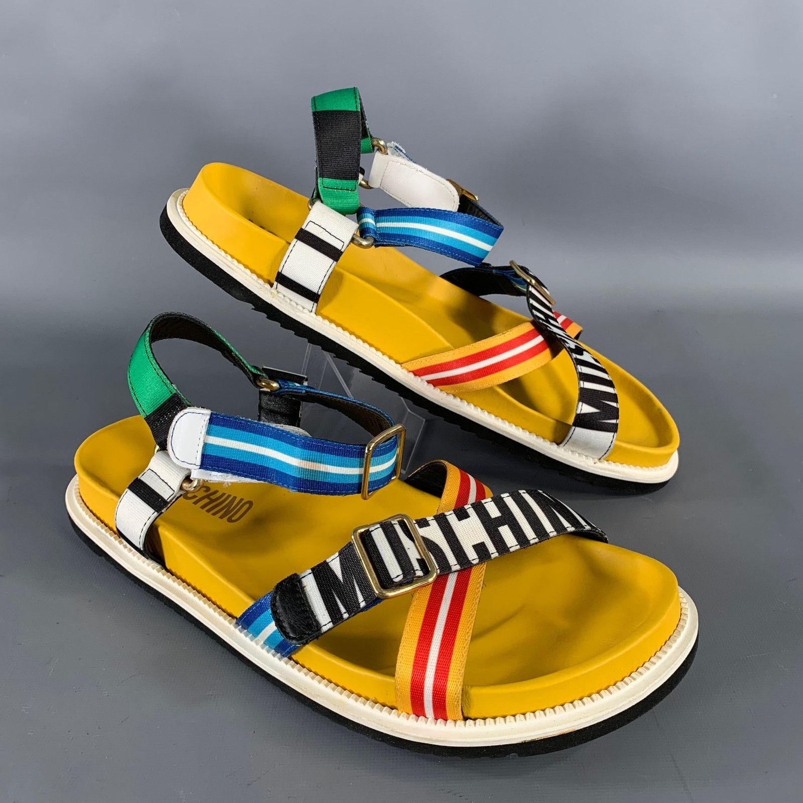 Moschino MOSCHINO Size 12 Multi-Color Geometric Sandals Size US 12 / EU 45 - 1 Thumbnail