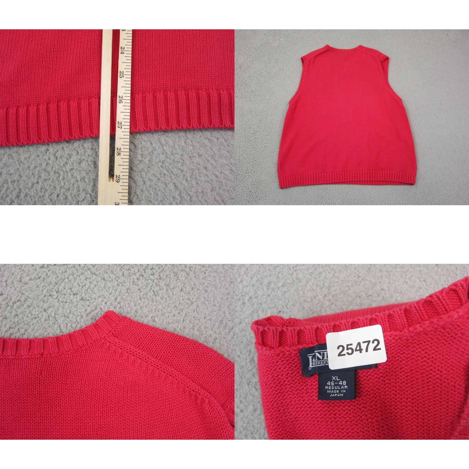 Lands' End Vintage Lands' End Sweater Vest Men XL Red V-Neck Made in Japan Size US XL / EU 56 / 4 - 8 Thumbnail