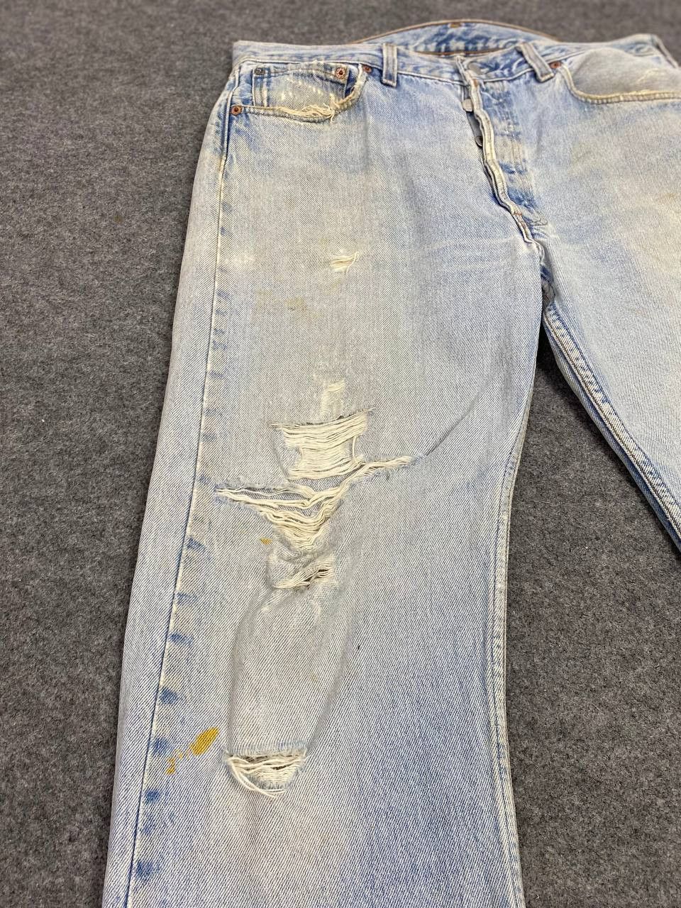 Levi's vintage levis 501 distressed denim Size US 35 - 11 Thumbnail