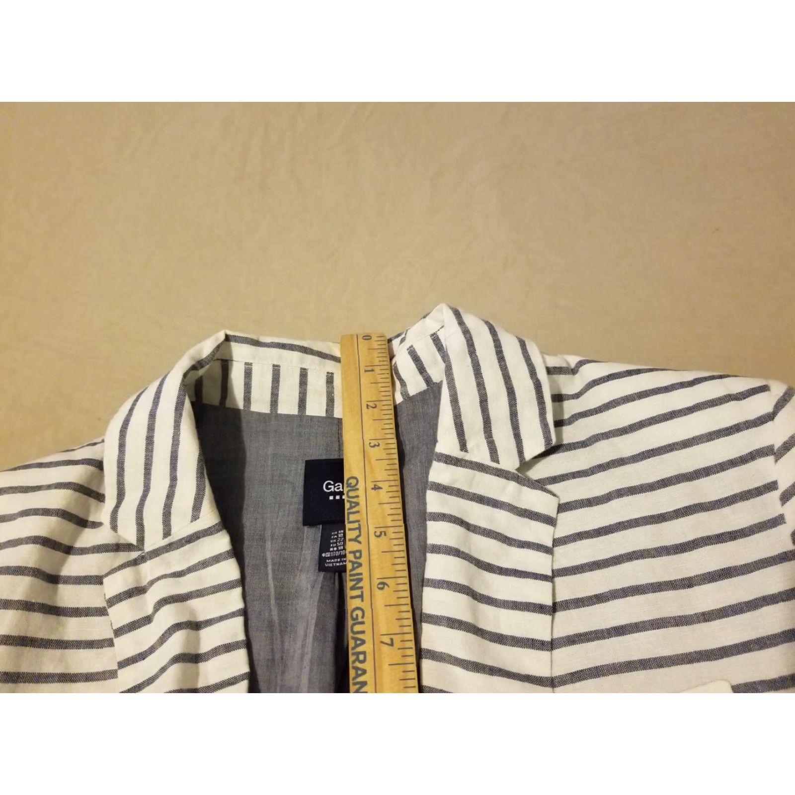 Gap Womens Gap Linen Jacket 18 White Gray Blazer - Gap 3-in-1 Linen Blazer Size 18 Women Gray White Jacket Size XXL / US 16-18 / IT 52-54 - 7 Thumbnail