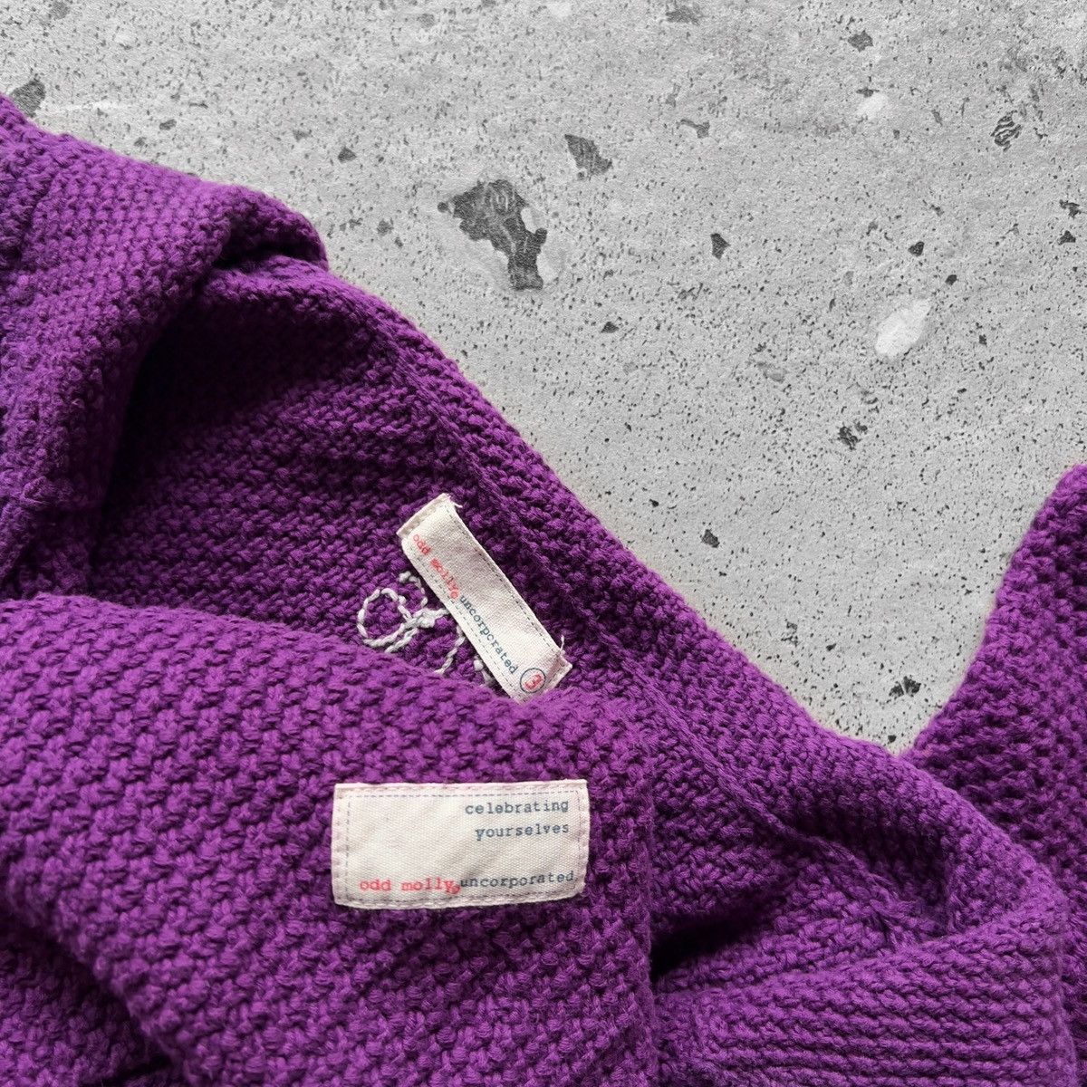 Odd Molly Odd Molly Womens 506 Purple Long Sleeve Knit Cotton Cardigan Size L / US 10 / IT 46 - 7 Thumbnail