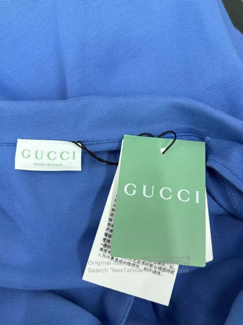 Gucci Gucci Size 12 Blue embroidered lapel short sleeves Size US XXS / EU 40 - 4 Thumbnail