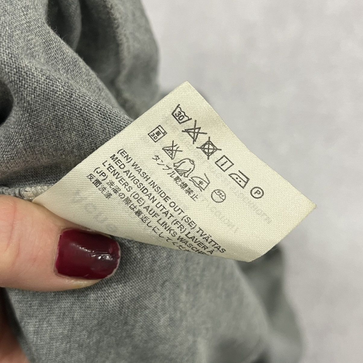 Acne Studios Grey Acne Studios cotton tee t-shirt with white logo Size S / US 4 / IT 40 - 8 Thumbnail