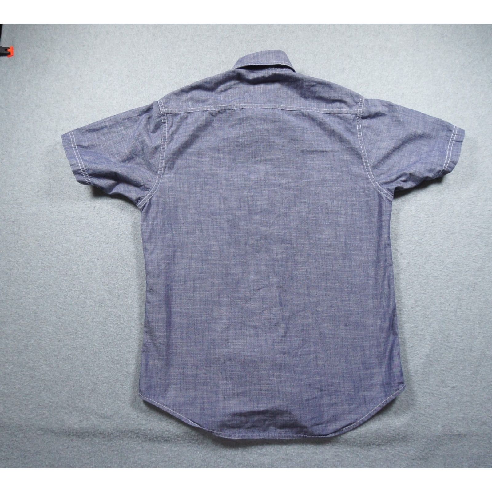 Vintage James Campbell Shirt Mens Small Blue Button-Down Short Sleeve Collared Adult Men's Button-Up Casual Size US S / EU 44-46 / 1 - 6 Thumbnail