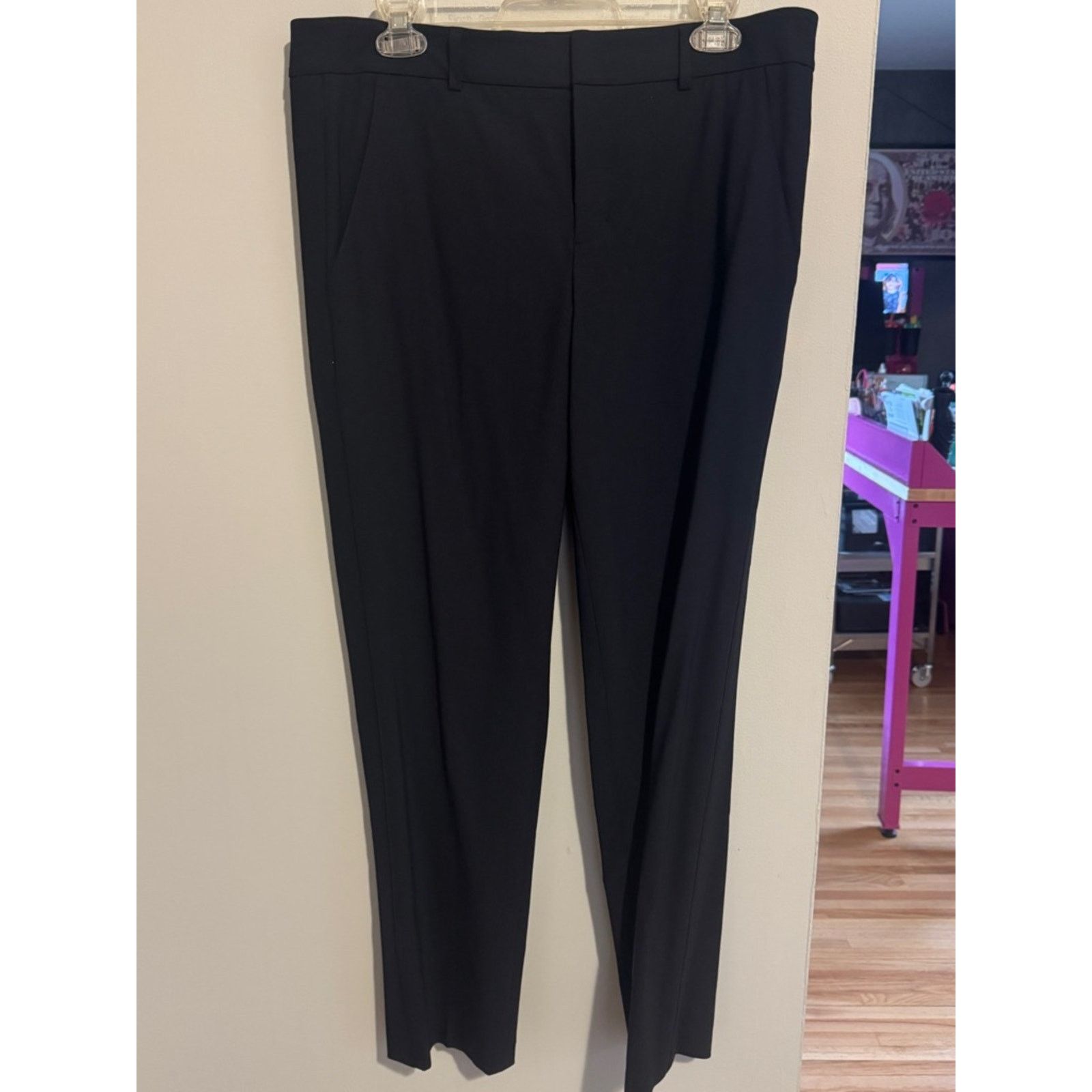 Vince Vince Black Dress Pants - Slim Tailored Size 34" / US 12 / IT 48 - 1 Thumbnail