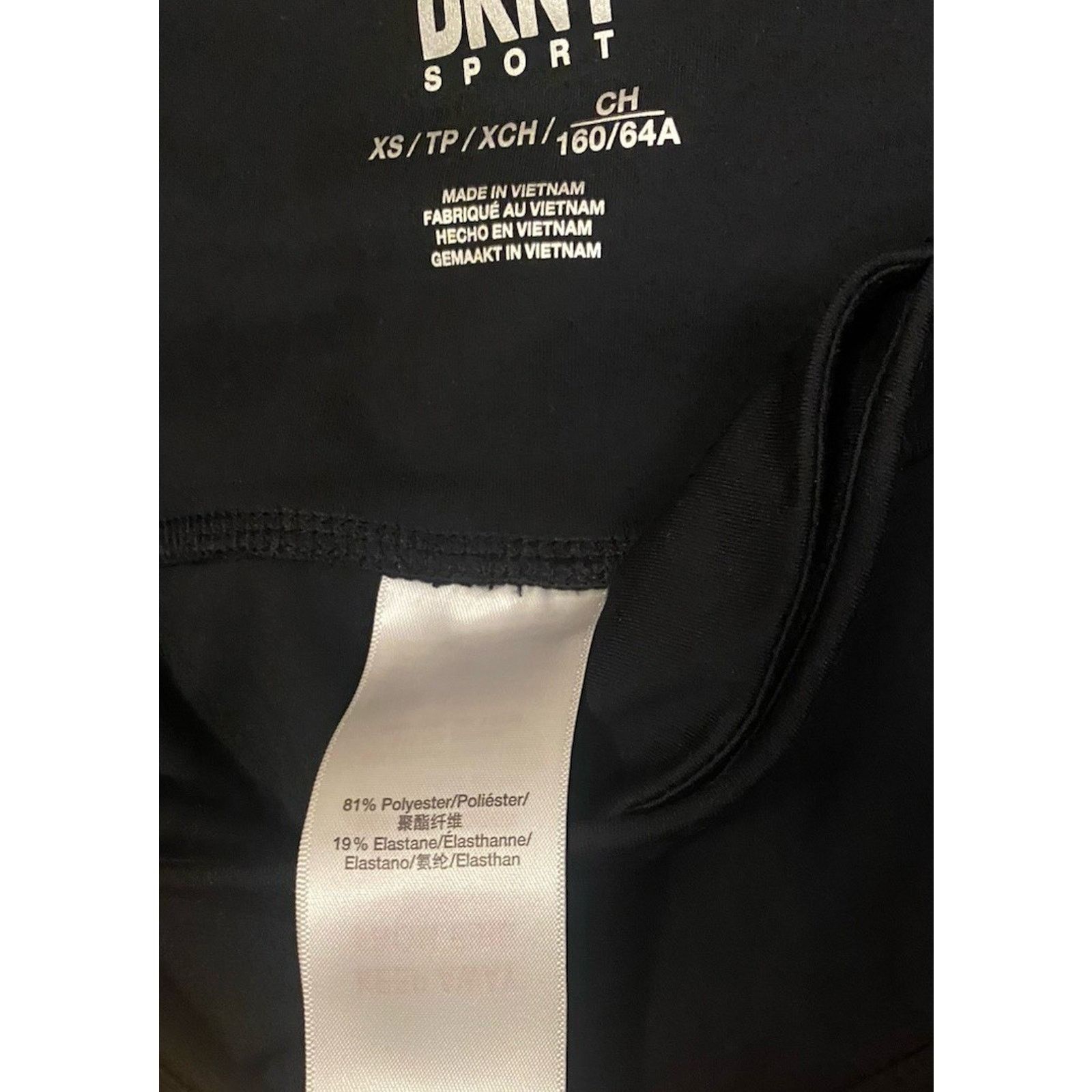 DKNY NWT DKNY Biker Soft Shorts Women’s XS Black Multi Size 25" / US 0 / IT 36 - 6 Thumbnail