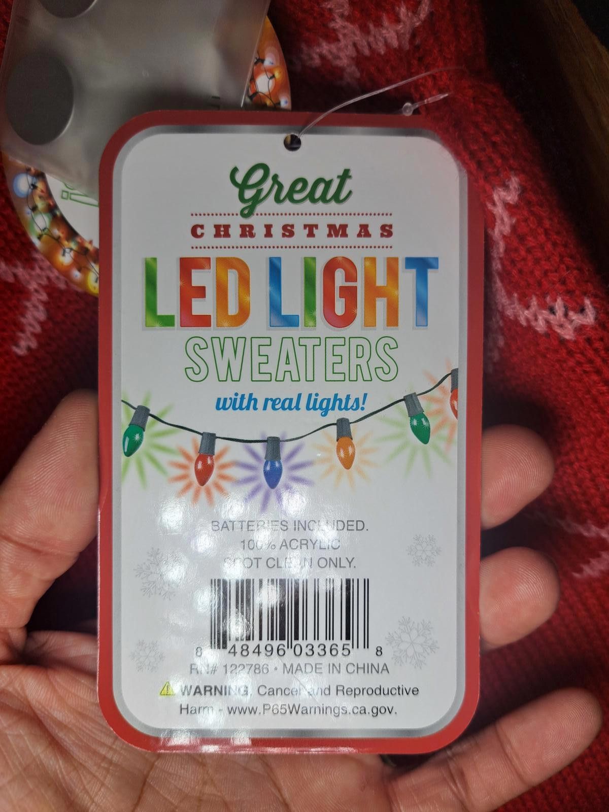 Other UGLY CHRISTMAS Sweater Mens Small Red Nutcracker LED Light Size US S / EU 44-46 / 1 - 4 Thumbnail