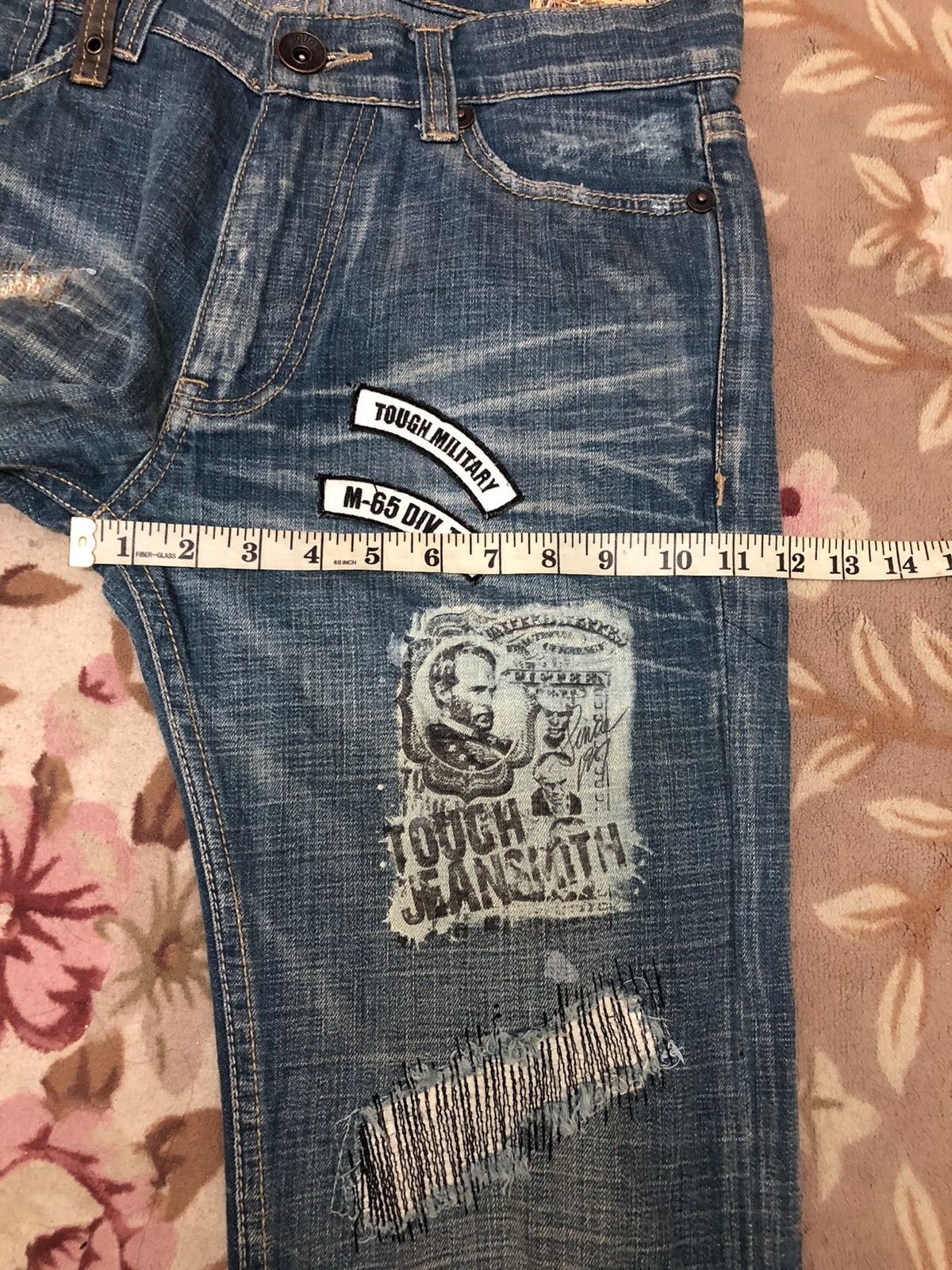 If Six Was Nine Distressed denim punk Japanese very rare Size US 33 - 17 Thumbnail