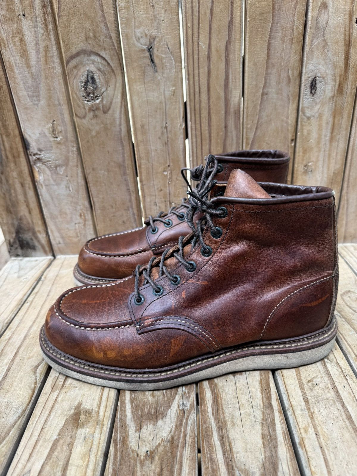 Red Wing Red wing 1907 MOC TOE brown leather boots USA 9.5 D UK 8.5 Size US 9.5 / EU 42-43 - 11 Thumbnail