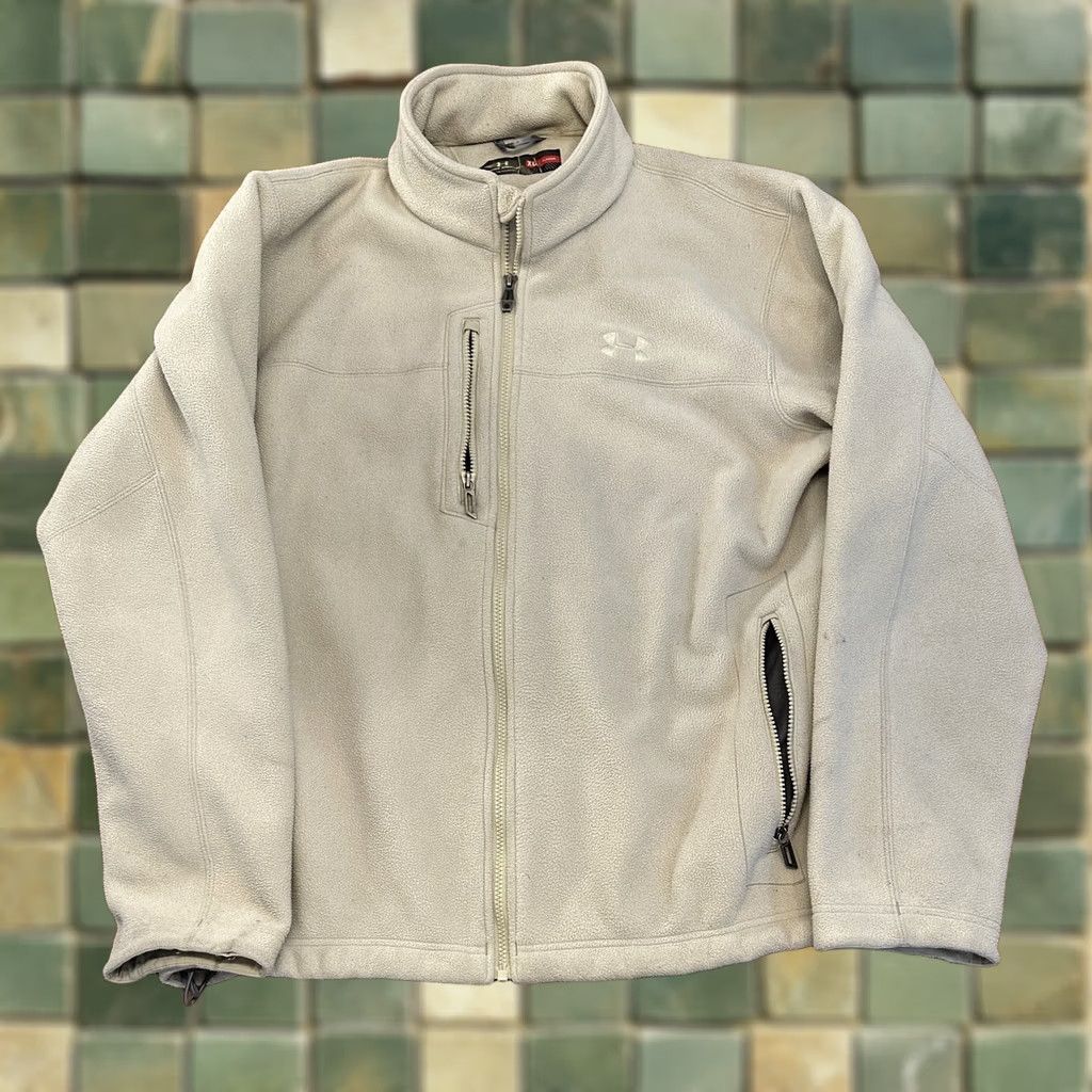 Under Armour Under Armour Jacket Fleece Full Zip Beige XL Mens Size US XL / EU 56 / 4 - 1 Thumbnail