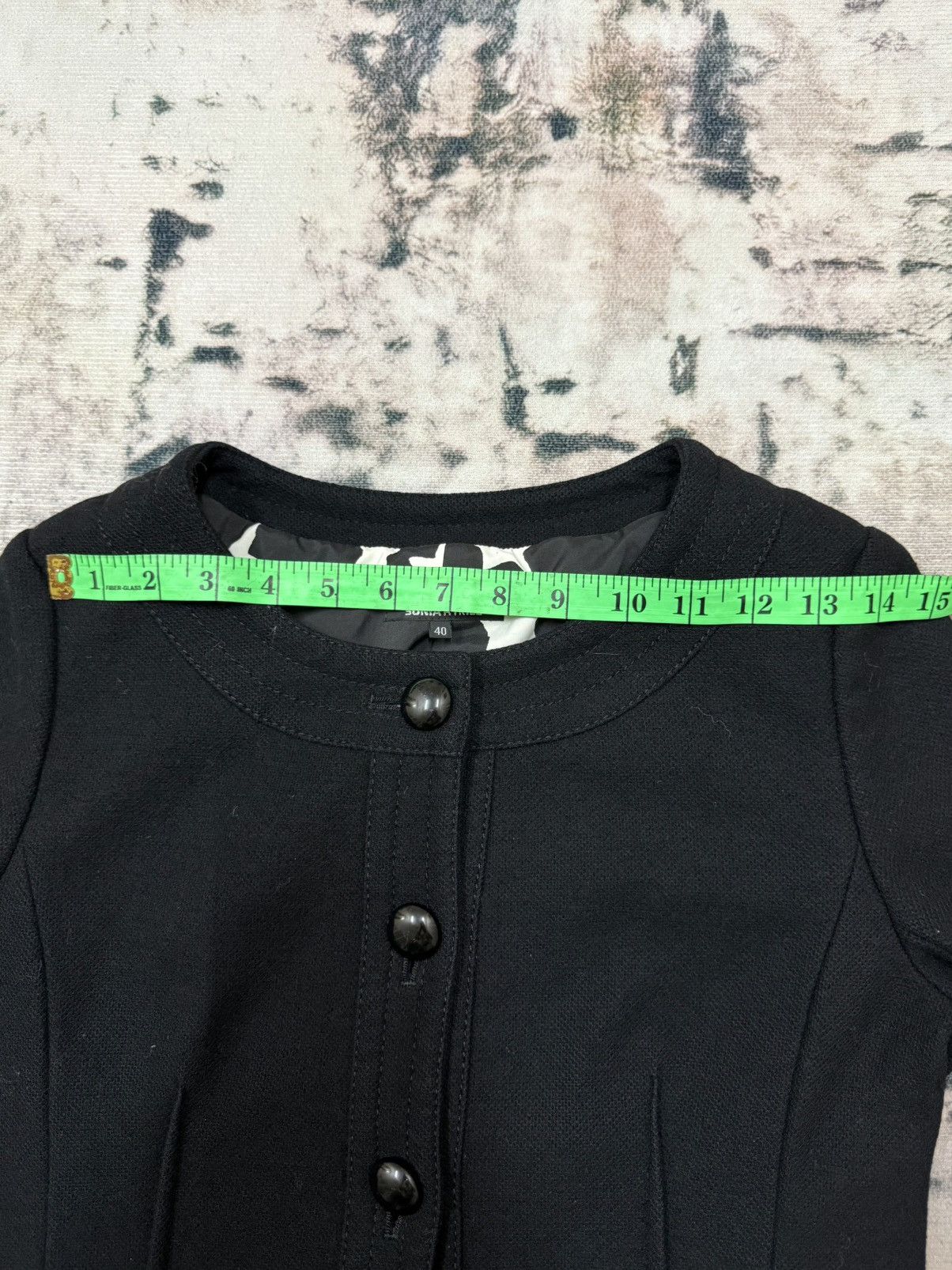 Designer × Sonia Rykiel Sonia Rykiel Knit Black Cardigan Button Up Jacket Size S / US 4 / IT 40 - 15 Thumbnail
