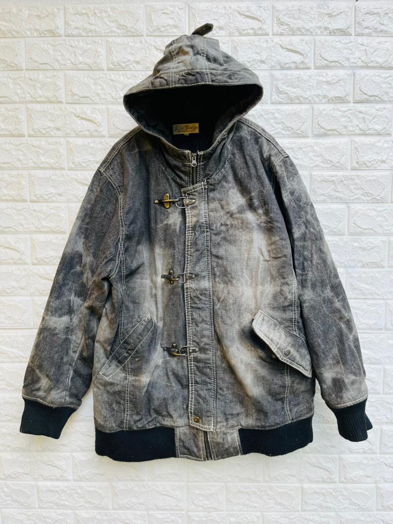 image of Vintage Allix Design Hook Metal Zipper Hip Hop Fashion Style, Men's (Size Large)