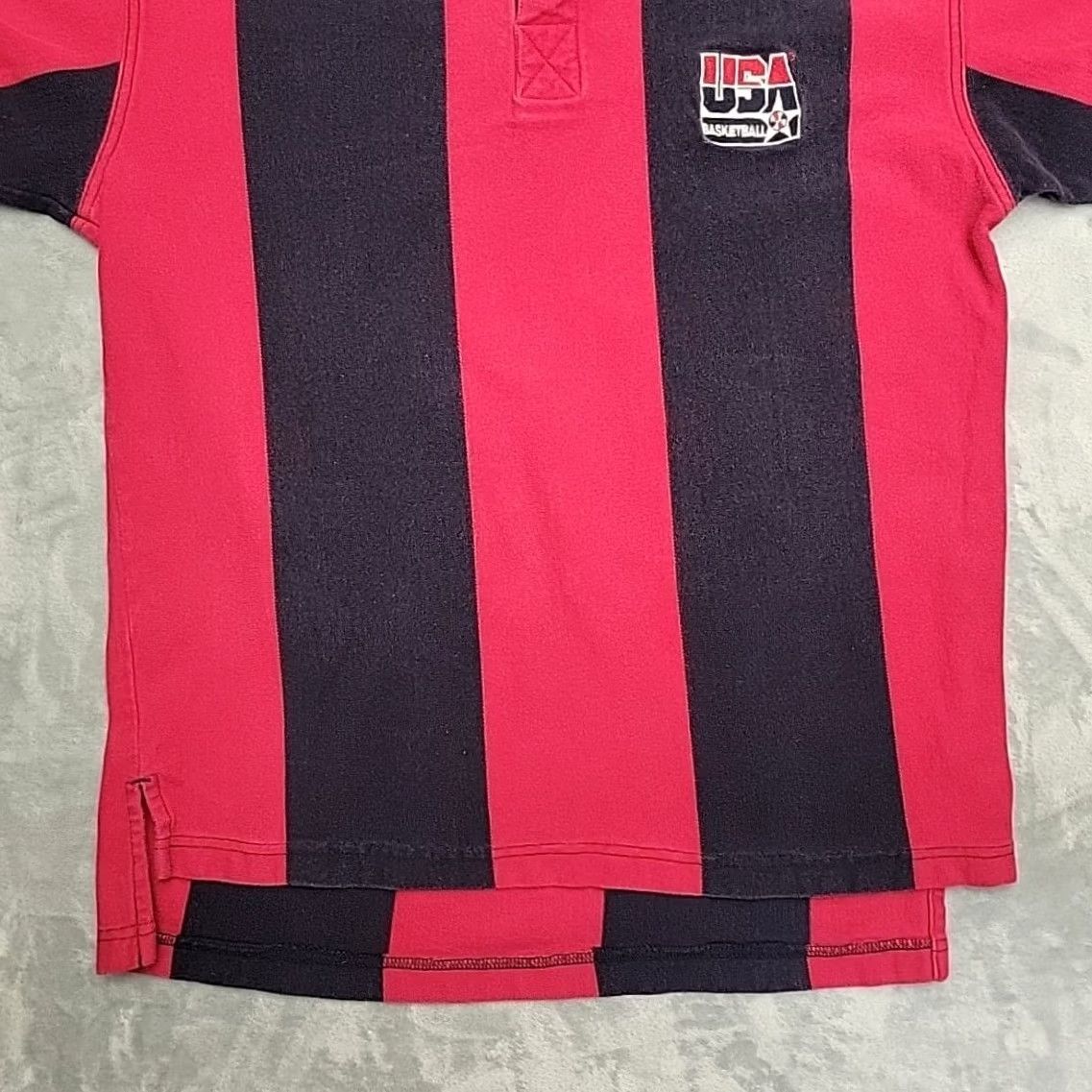Champion VINTAGE Champion Polo Shirt Mens L Red USA Retro Made in USA Basketball Polo Shirt Mens L Red USA Retro Basketball Size US L / EU 52-54 / 3 - 2 Thumbnail