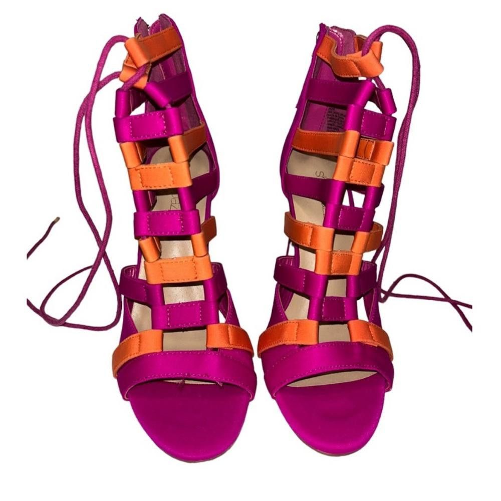 Designer Shoe Dazzle l Sadie Strappy Caged Stiletto Size 5.5 Size US 5.5 / IT 35.5 - 2 Thumbnail